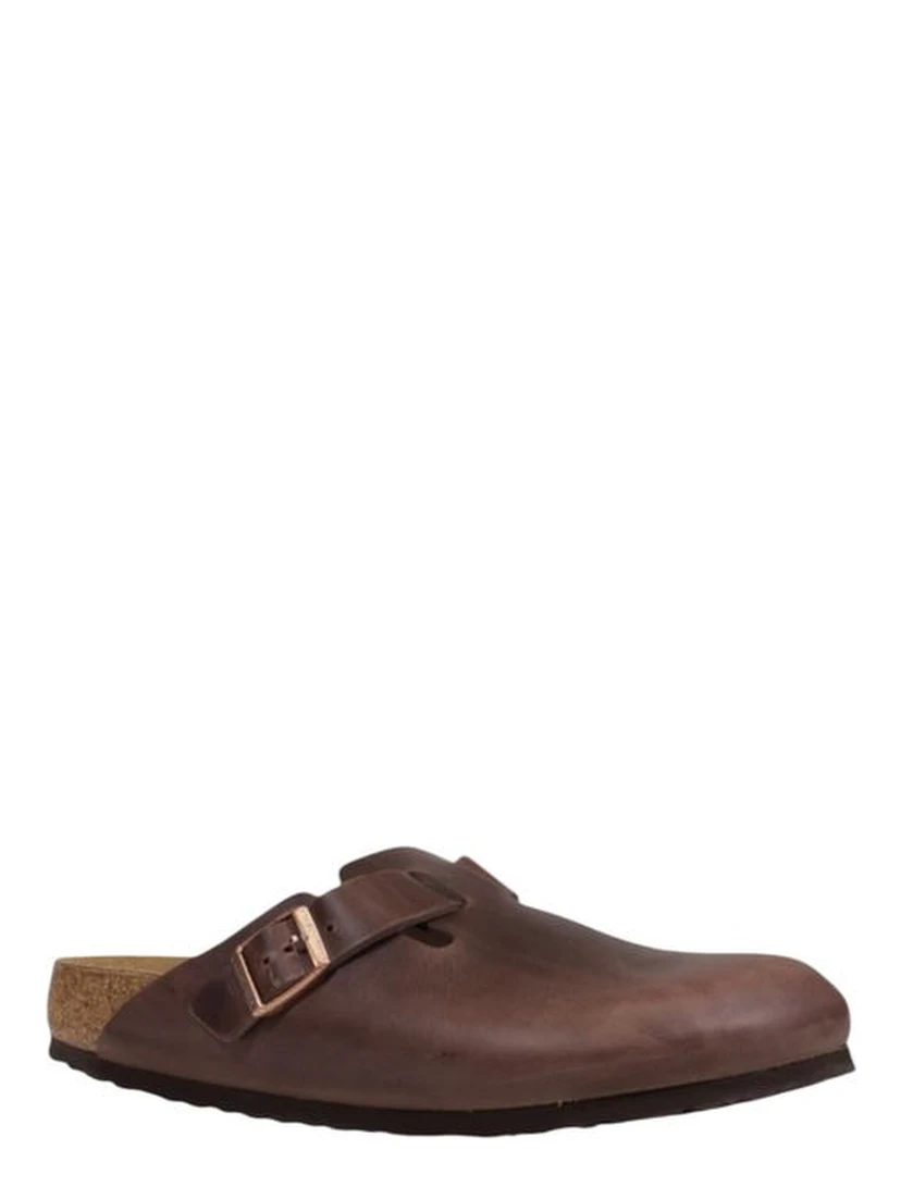Brown Leather Clogs