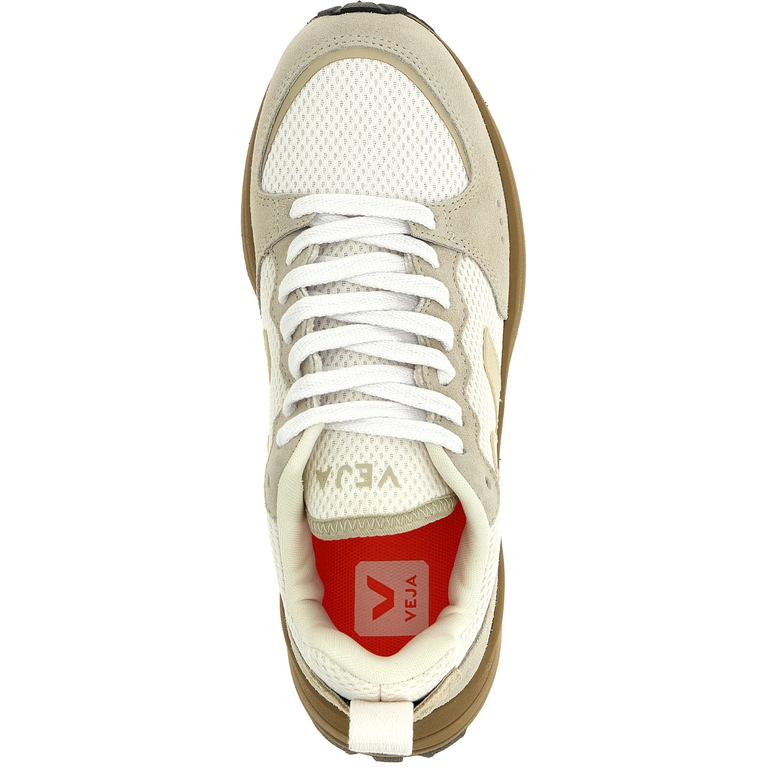 Beige Recycled Polyester Athletic Sneakers