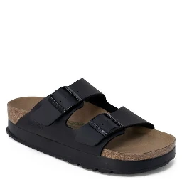 Black Synthetic Platform Sandals