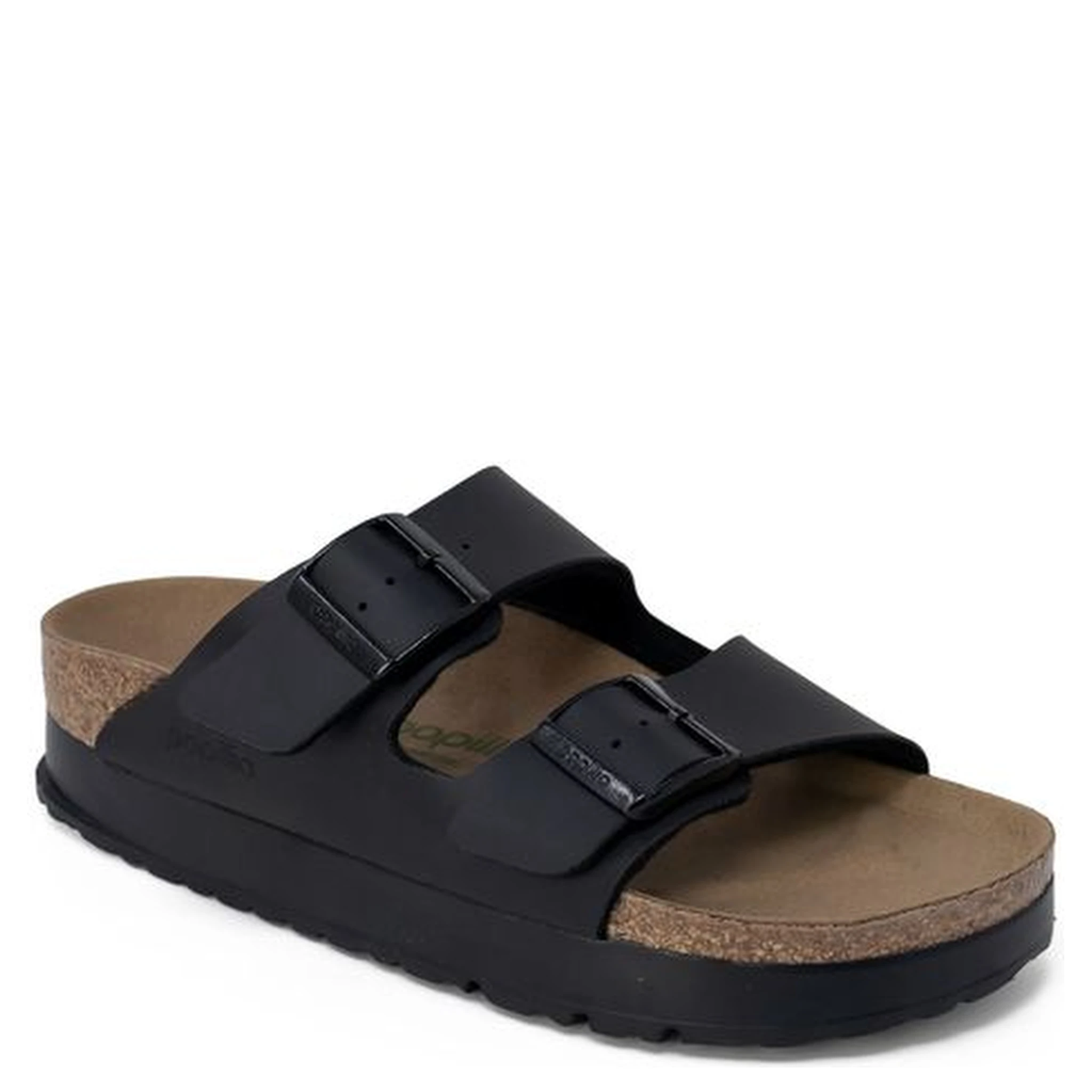Black Synthetic Platform Sandals