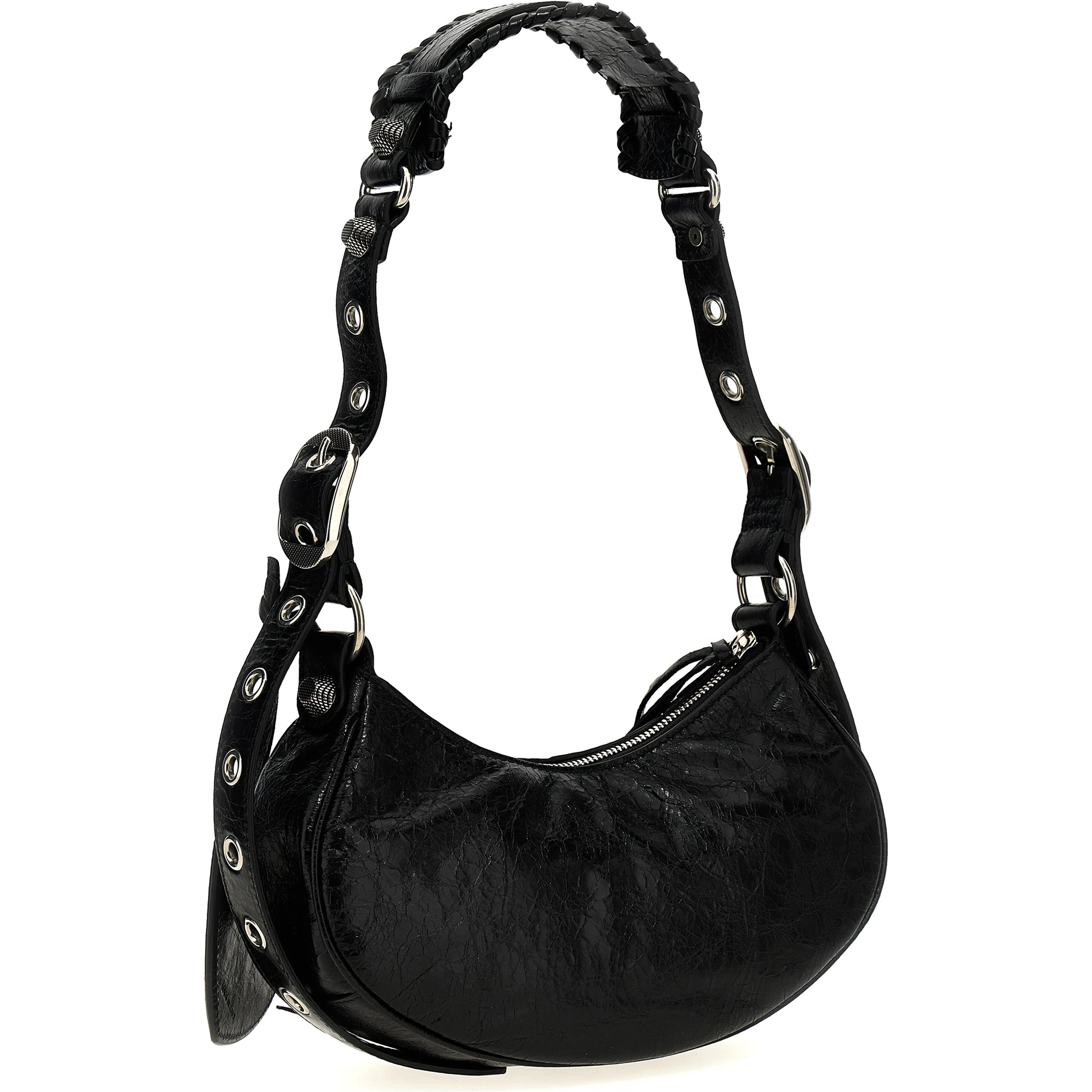 Black Lamb Leather Crossbody Bag