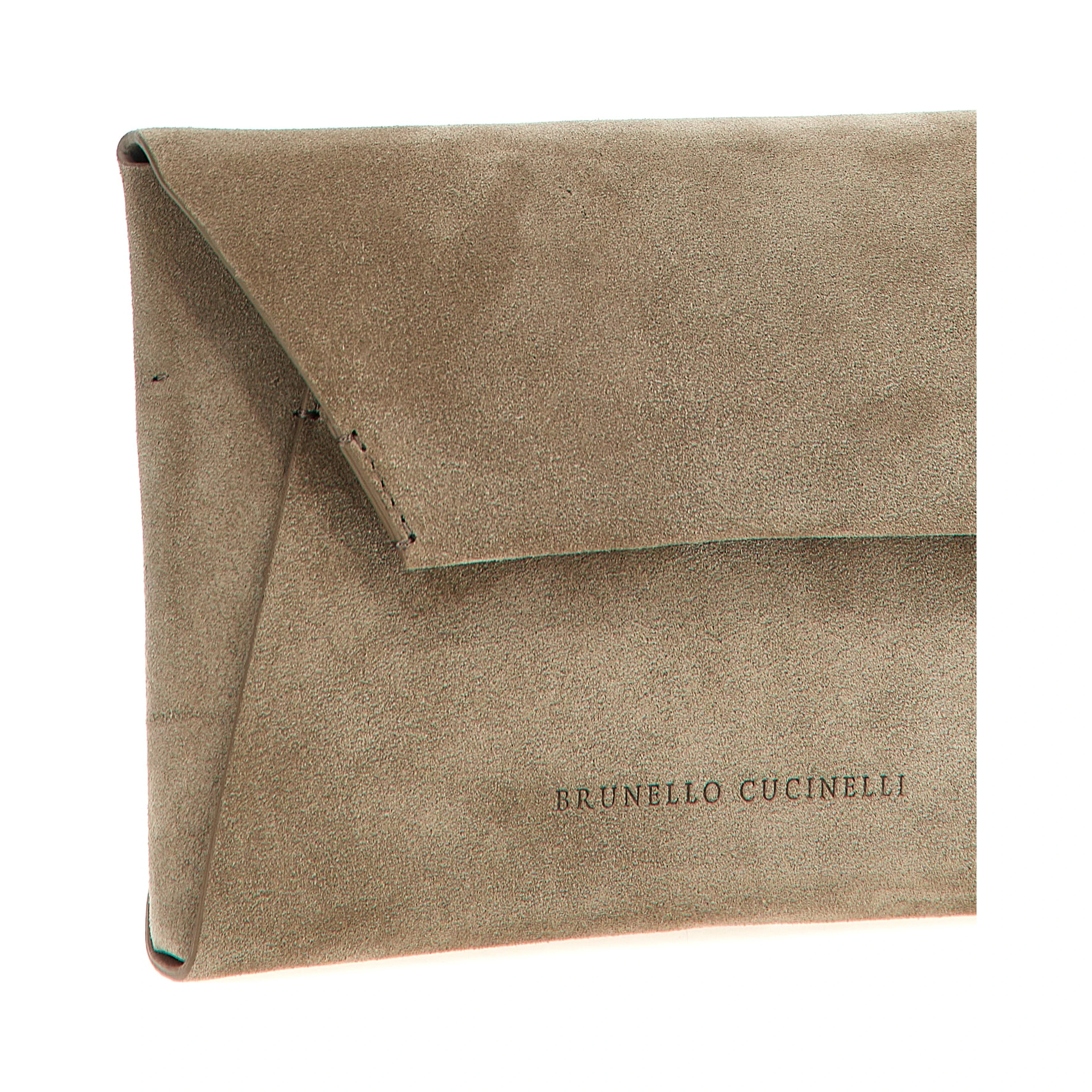Gray Calfskin Clutch Bag