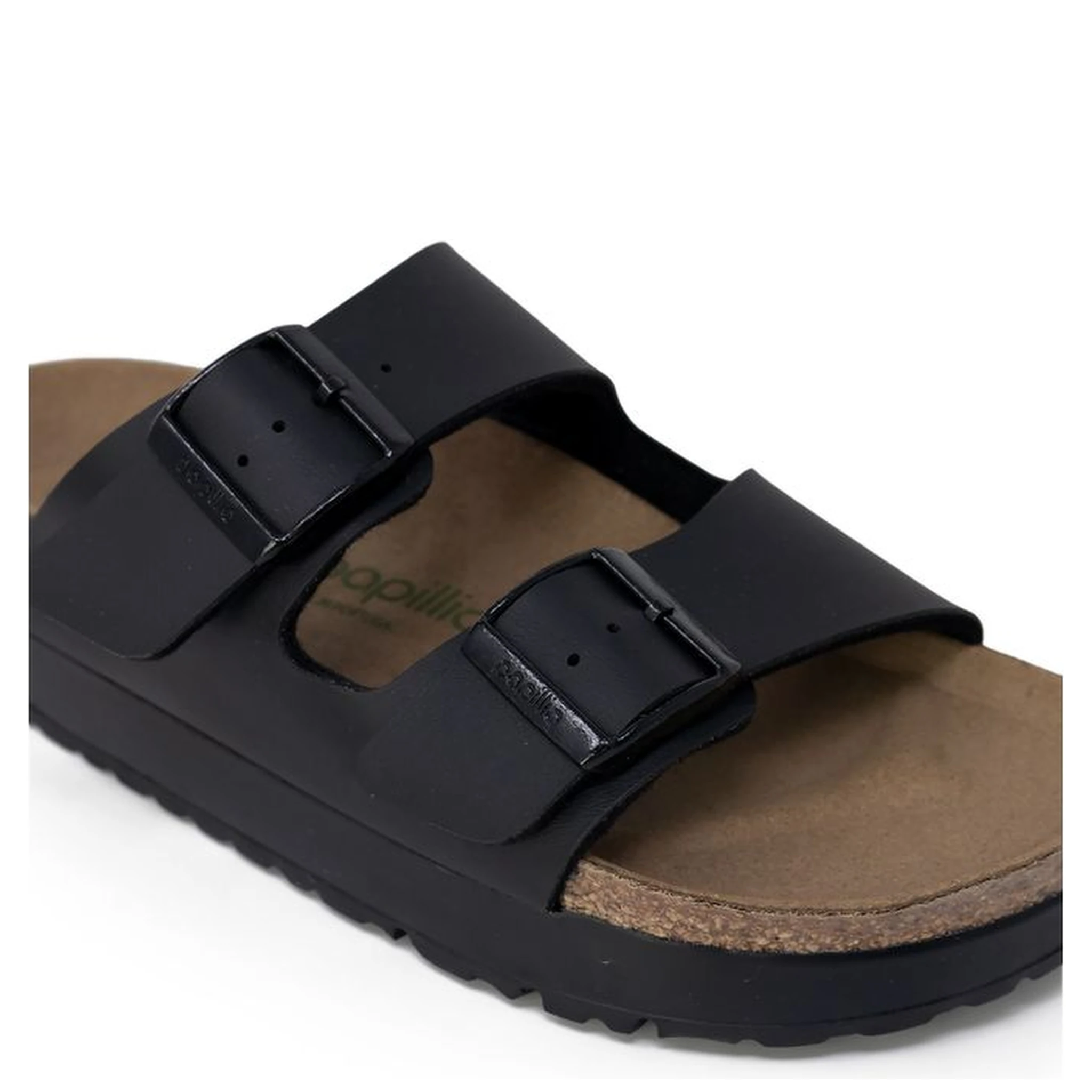 Black Synthetic Platform Sandals