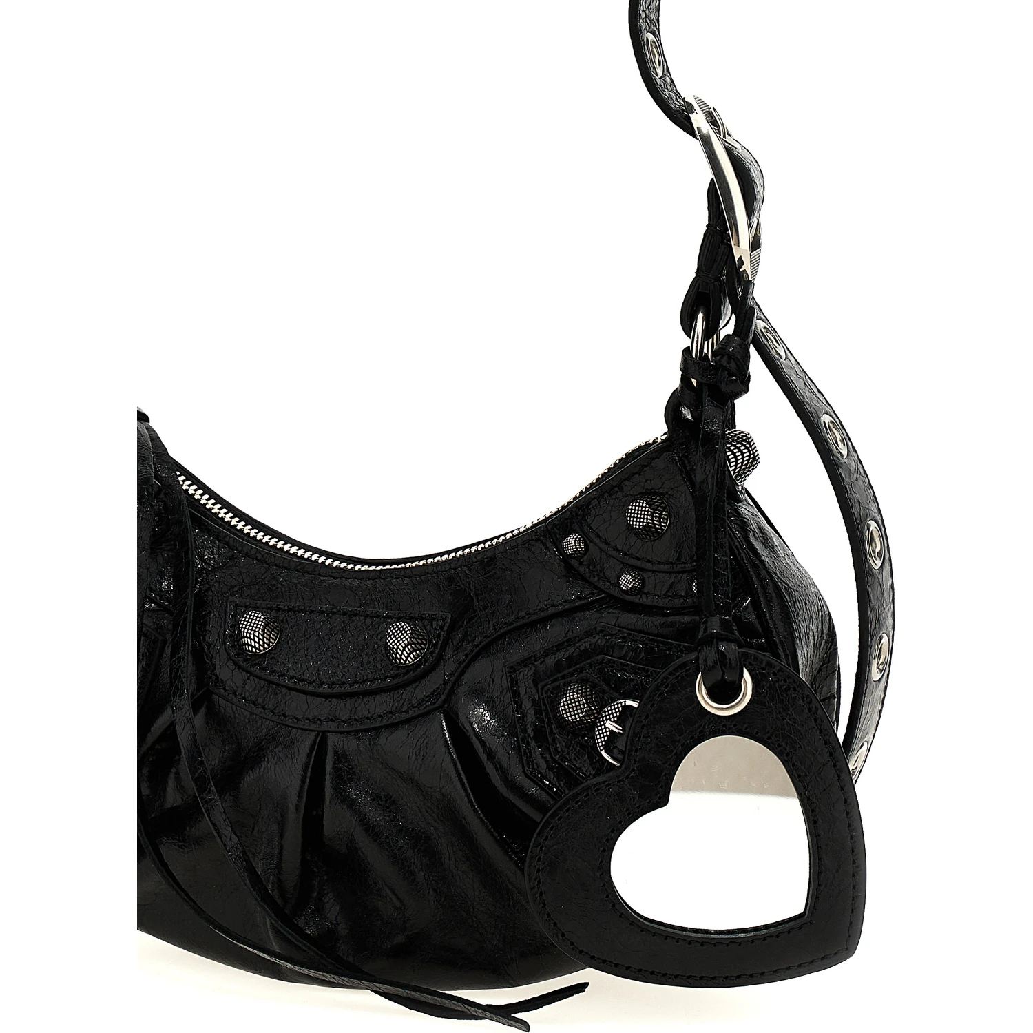 Black Lamb Leather Crossbody Bag