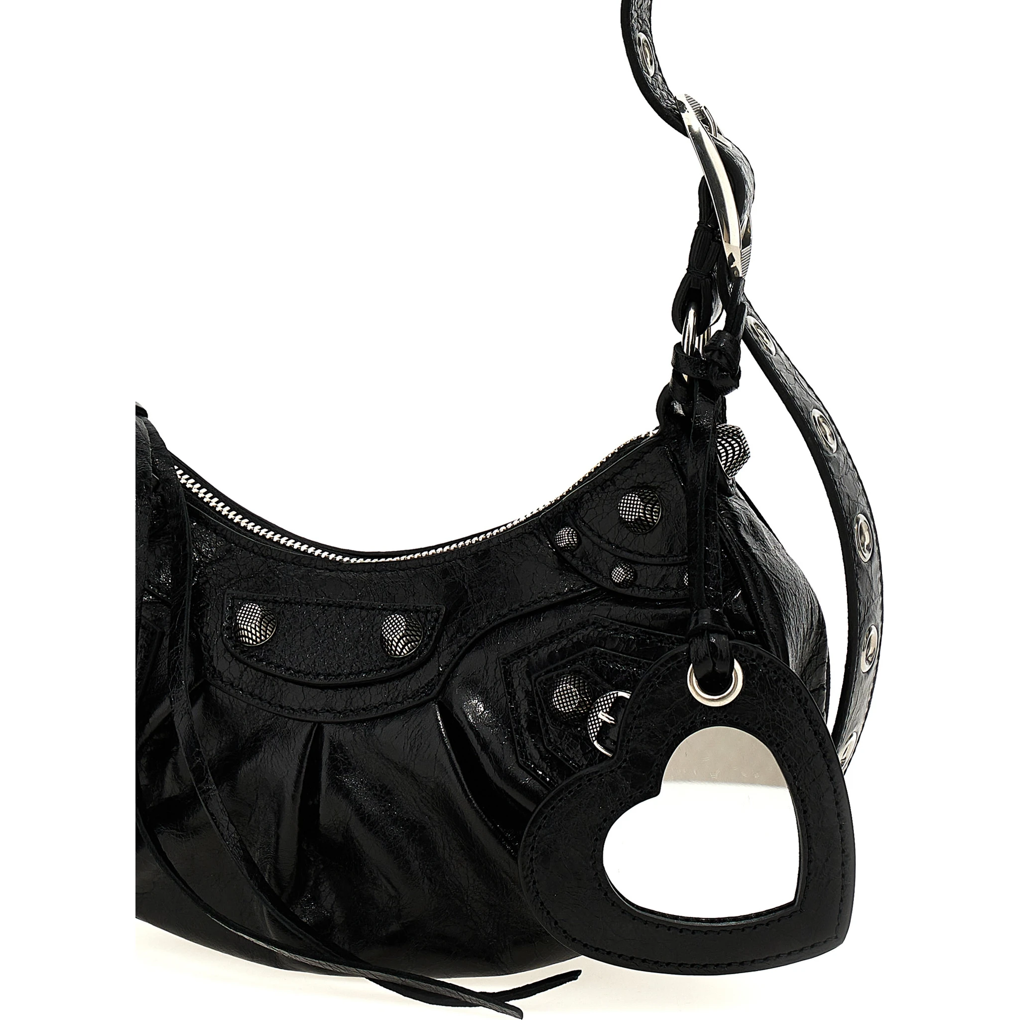 Black Lamb Leather Crossbody Bag