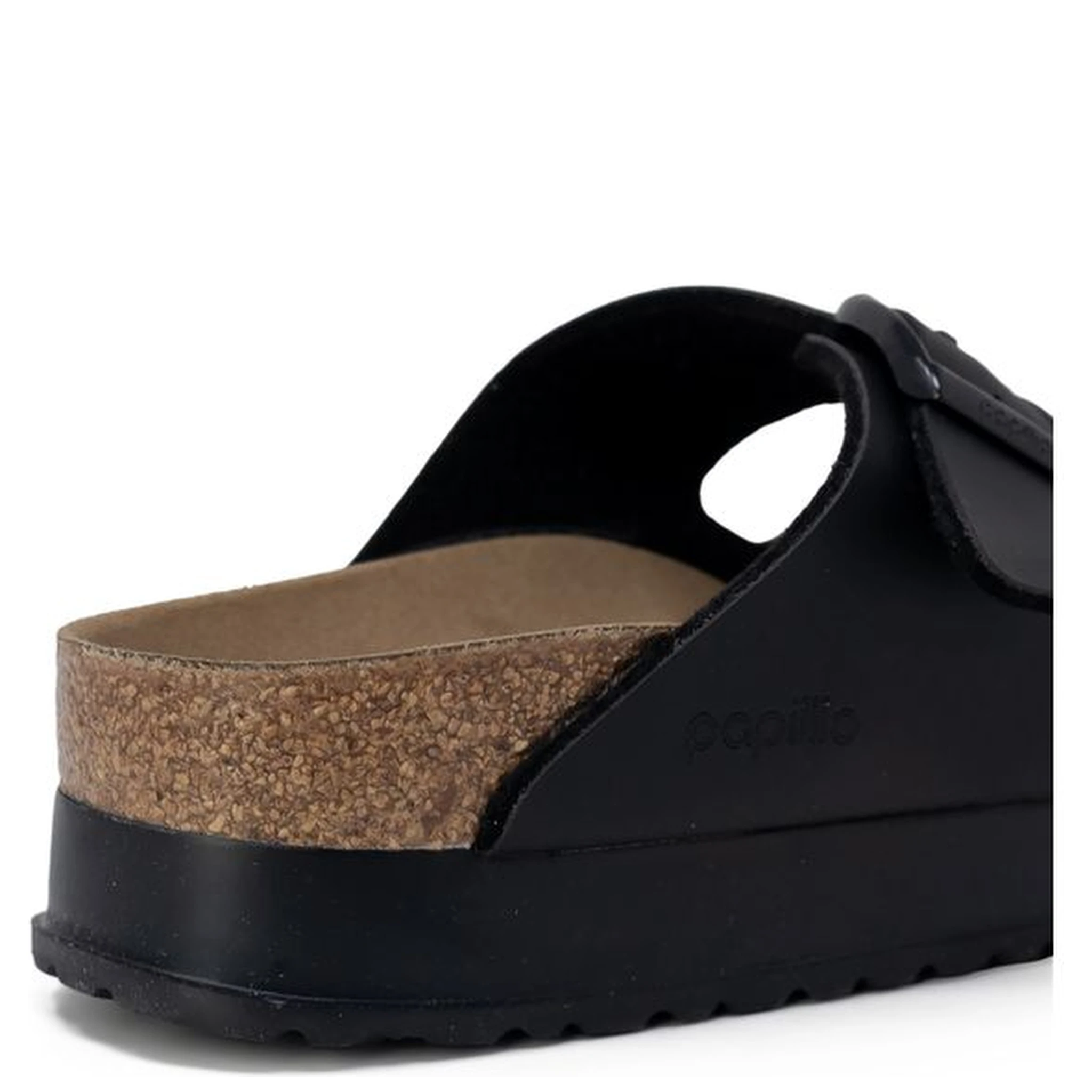 Black Synthetic Platform Sandals