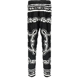 Bicolor Silk Casual Pants