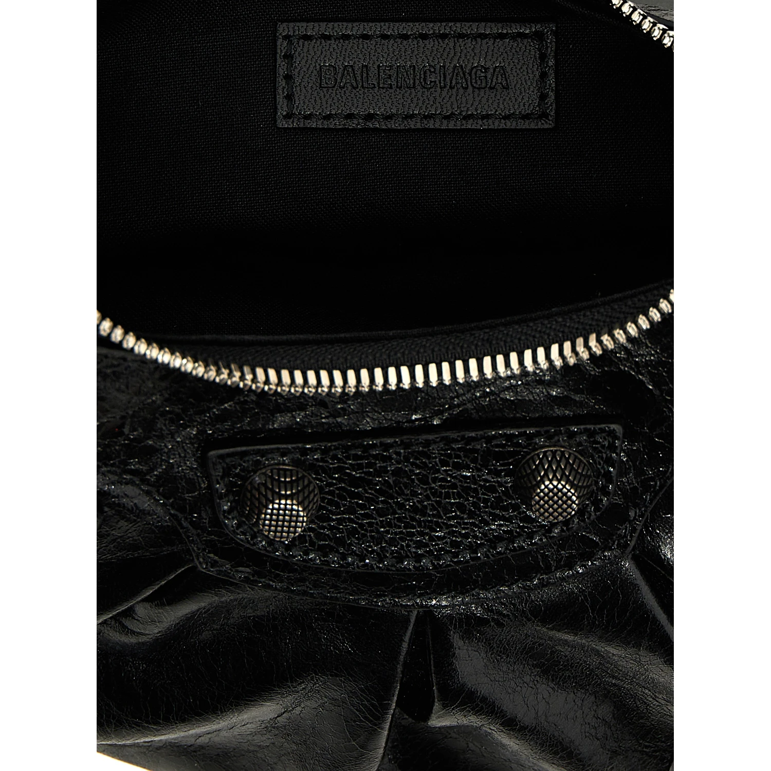Black Lamb Leather Crossbody Bag