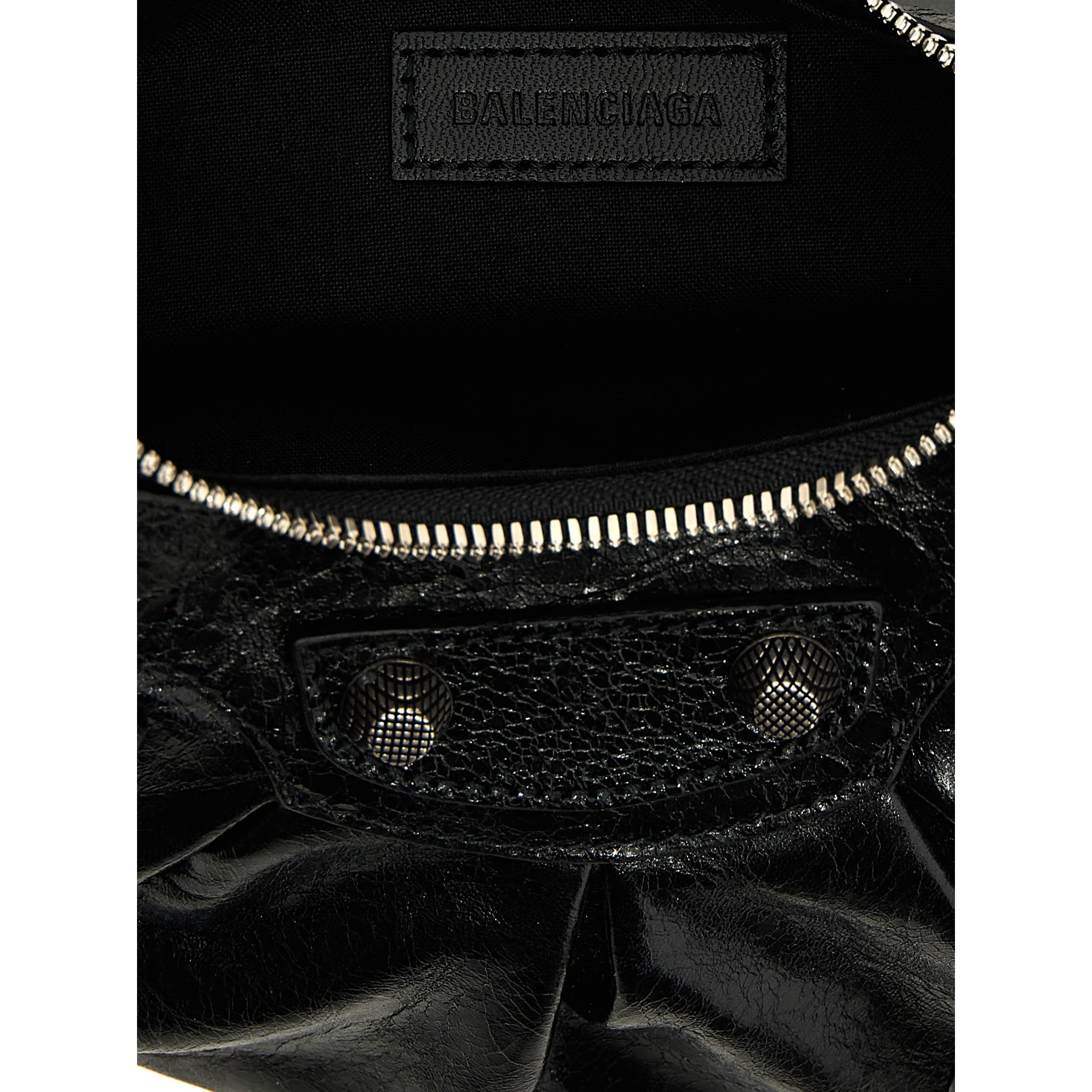 Black Lamb Leather Crossbody Bag