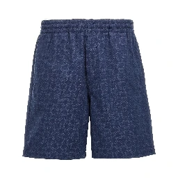 Blue Cotton Bermuda Shorts