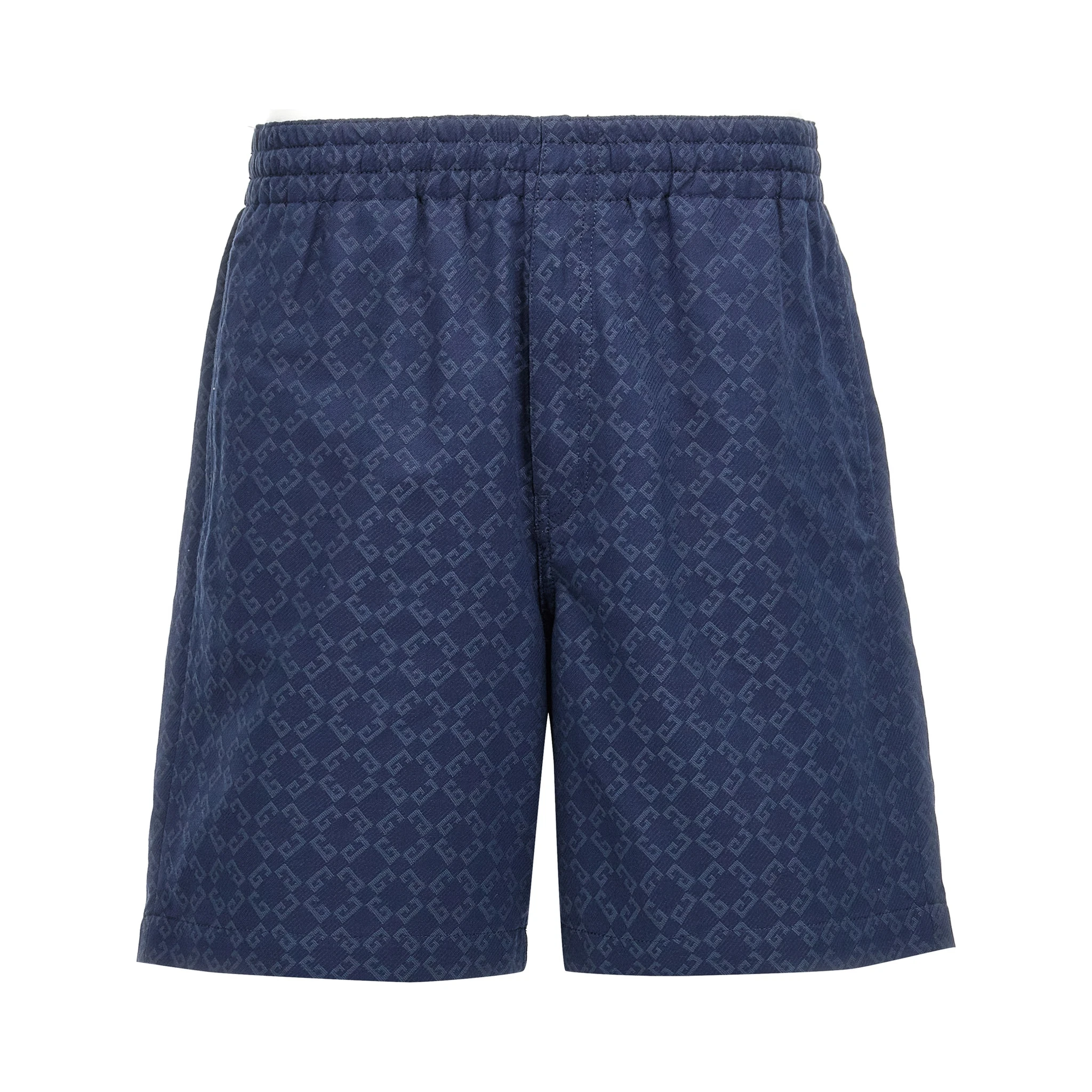 Blue Cotton Bermuda Shorts