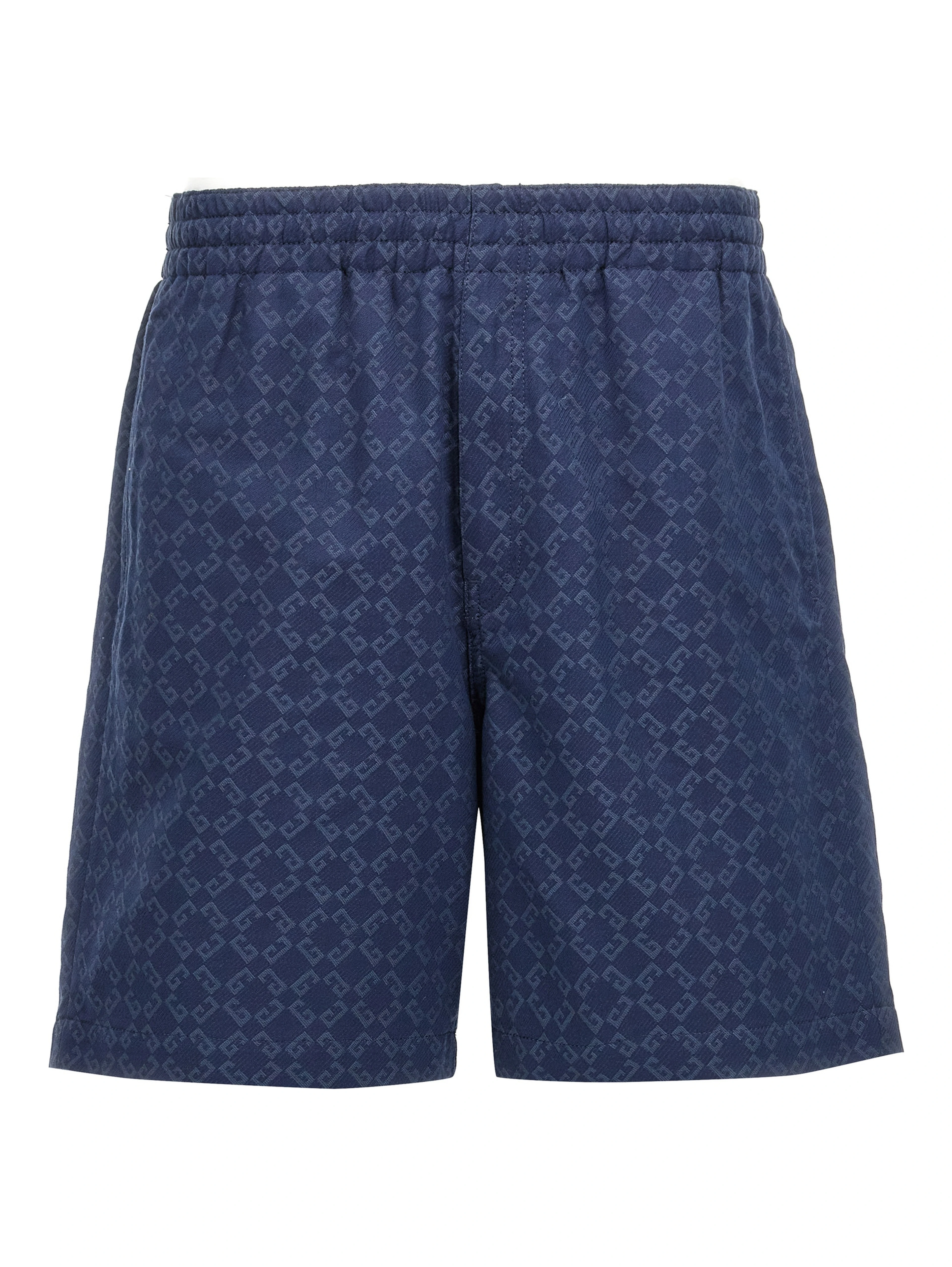 Blue Cotton Bermuda Shorts