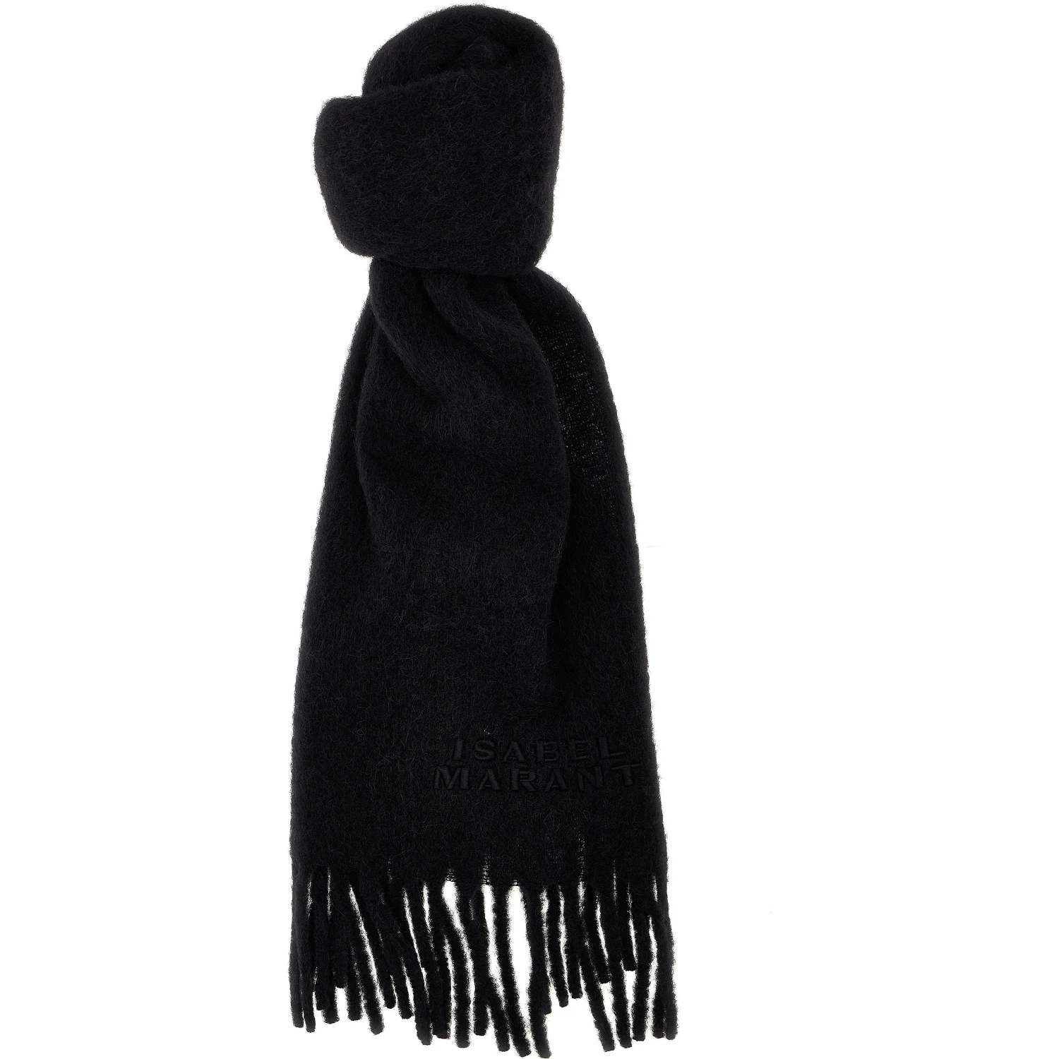 Black Alpaca Leather Scarf
