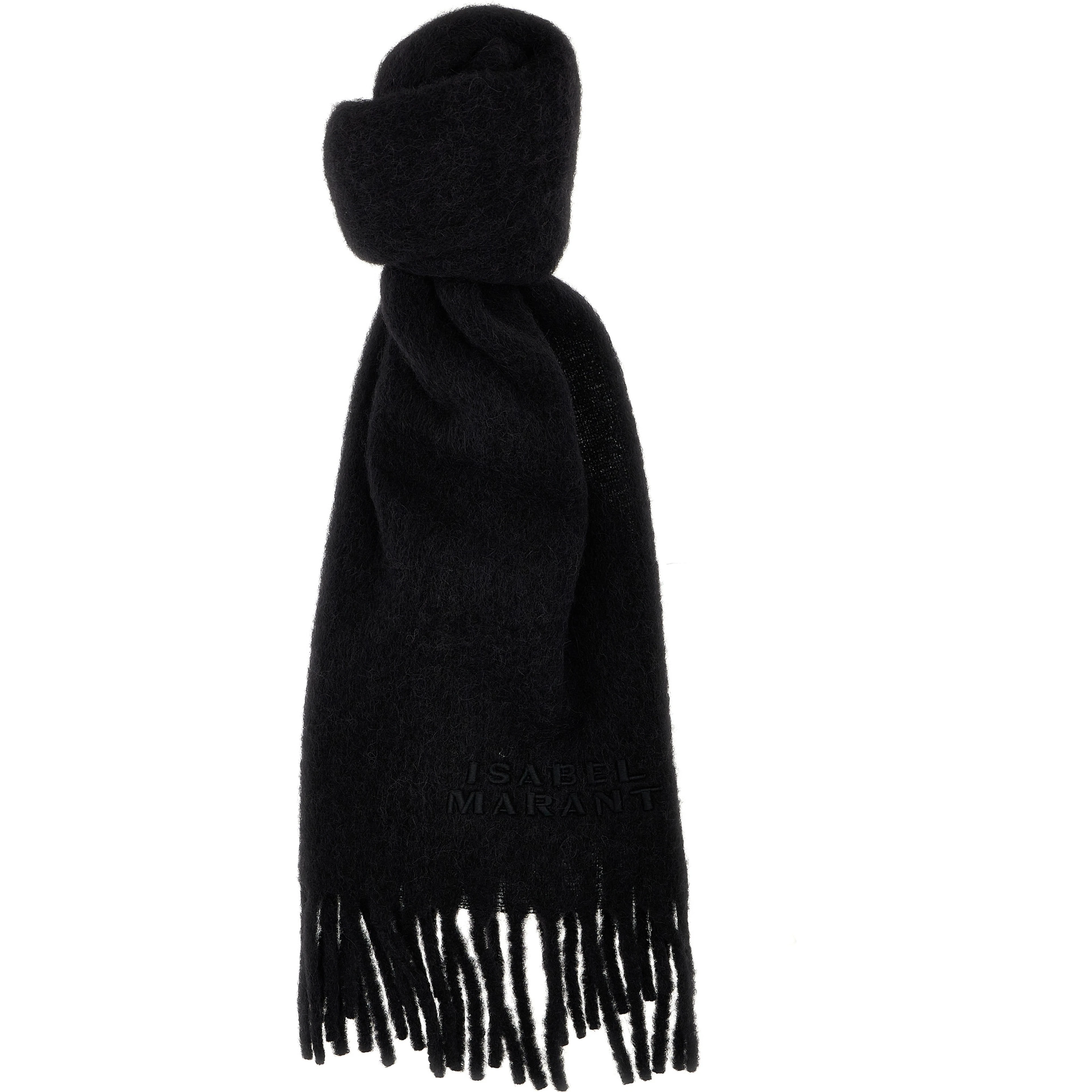 Black Alpaca Leather Scarf