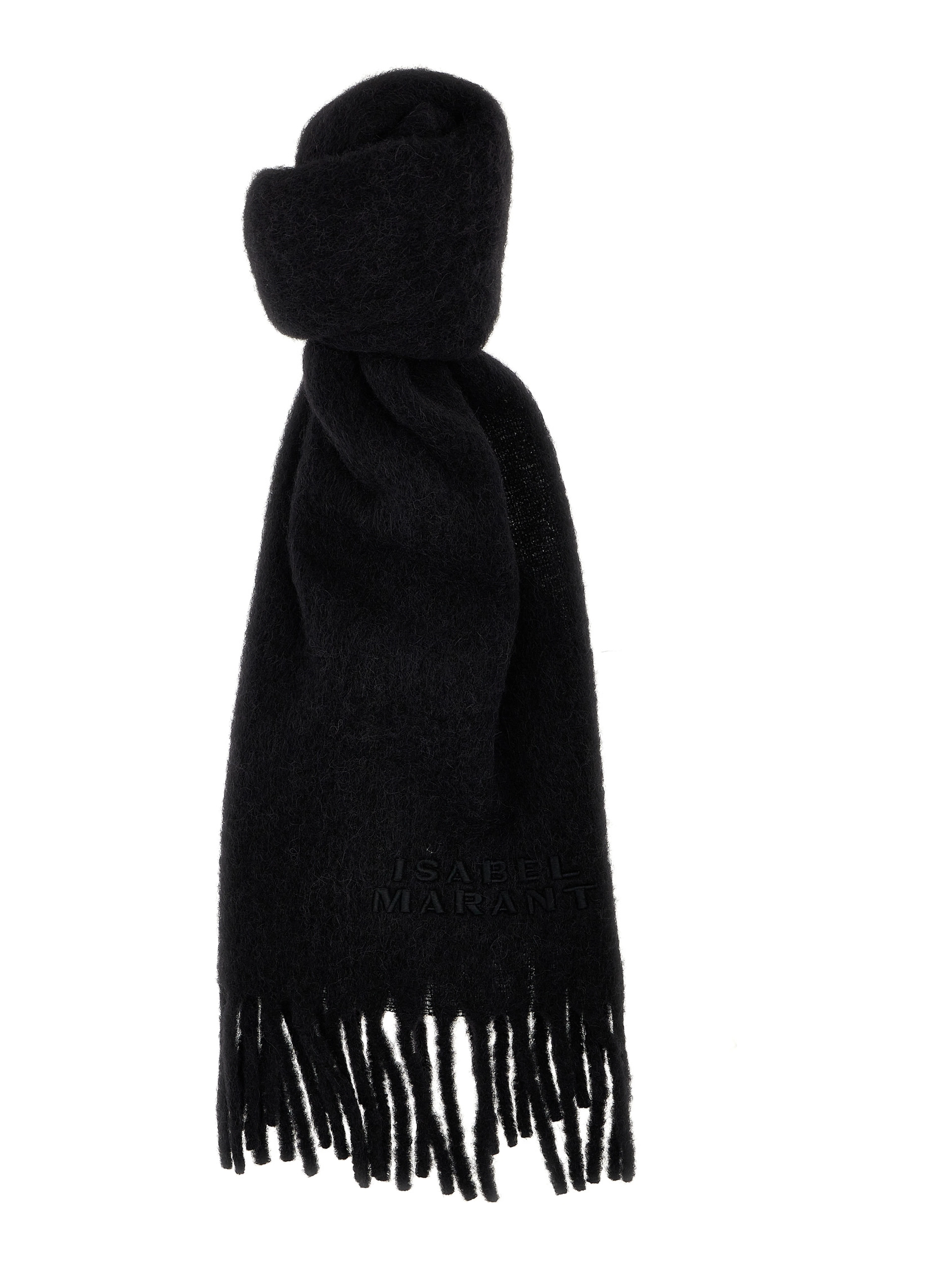 Black Alpaca Leather Scarf