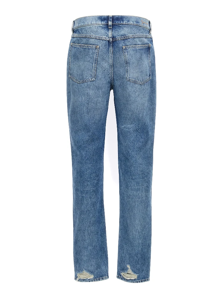 Blue Cotton Straight-Leg Jeans alternative