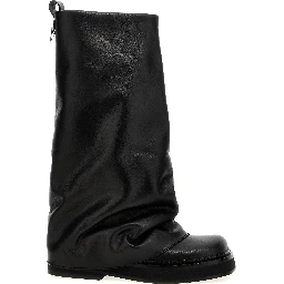 Black Calfskin Over The Knee