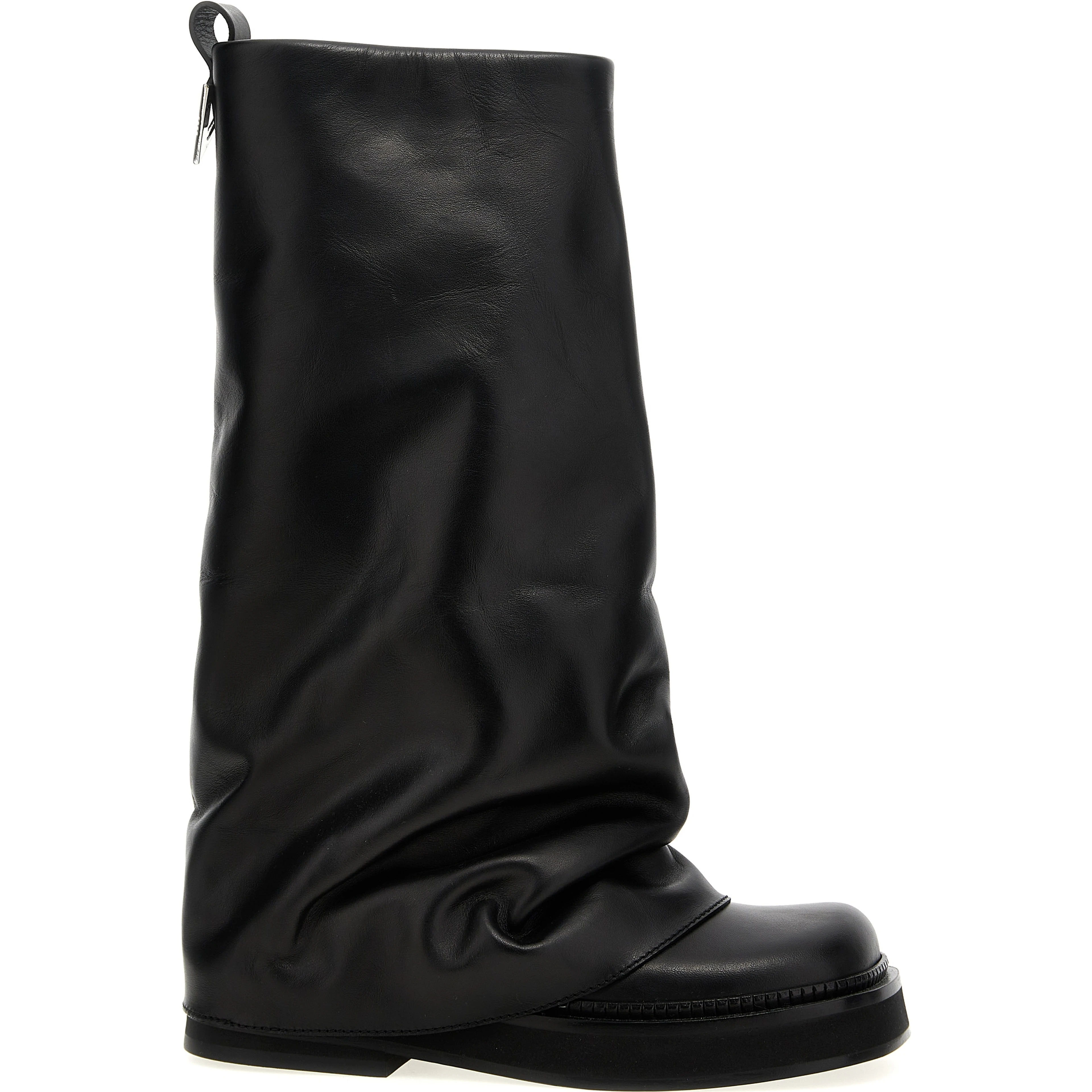 Black Calfskin Over The Knee