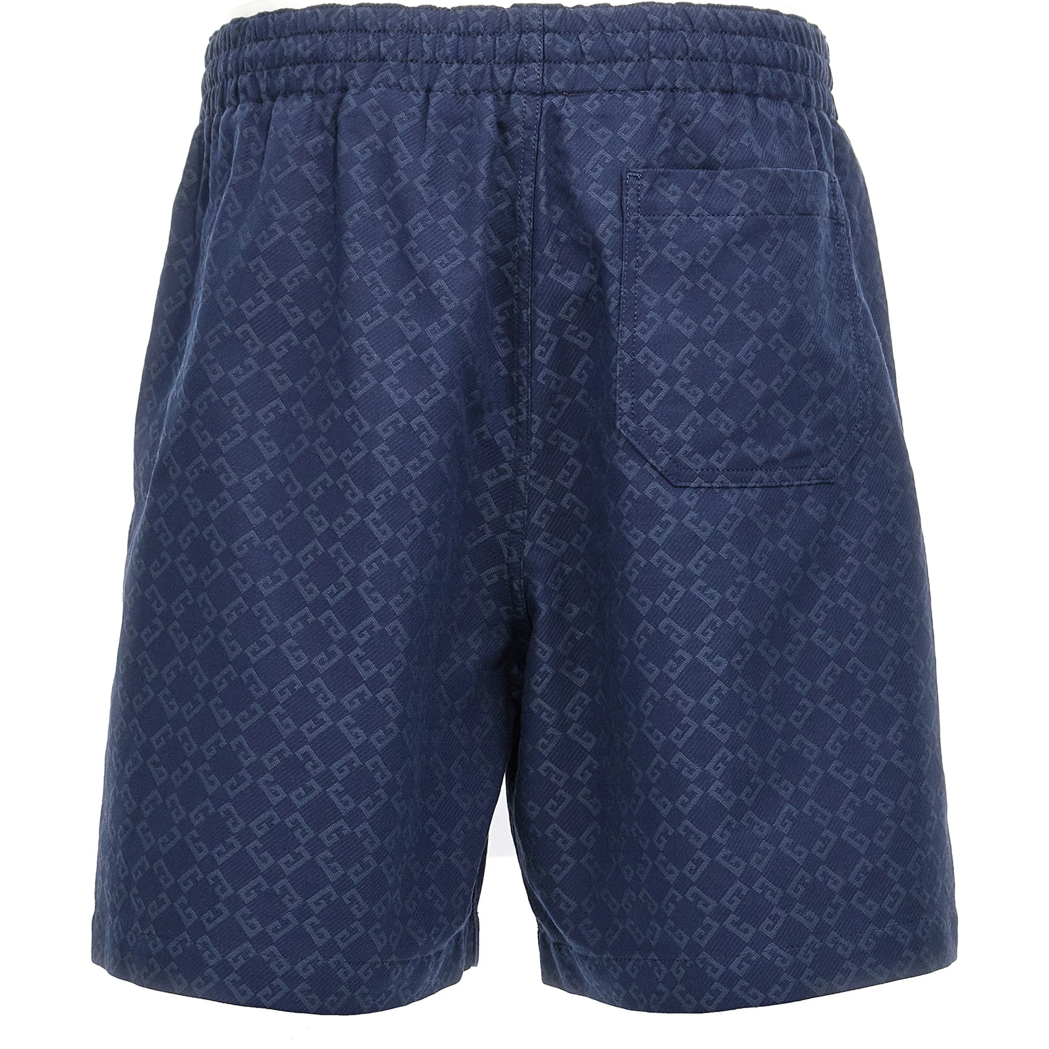 Blue Cotton Bermuda Shorts