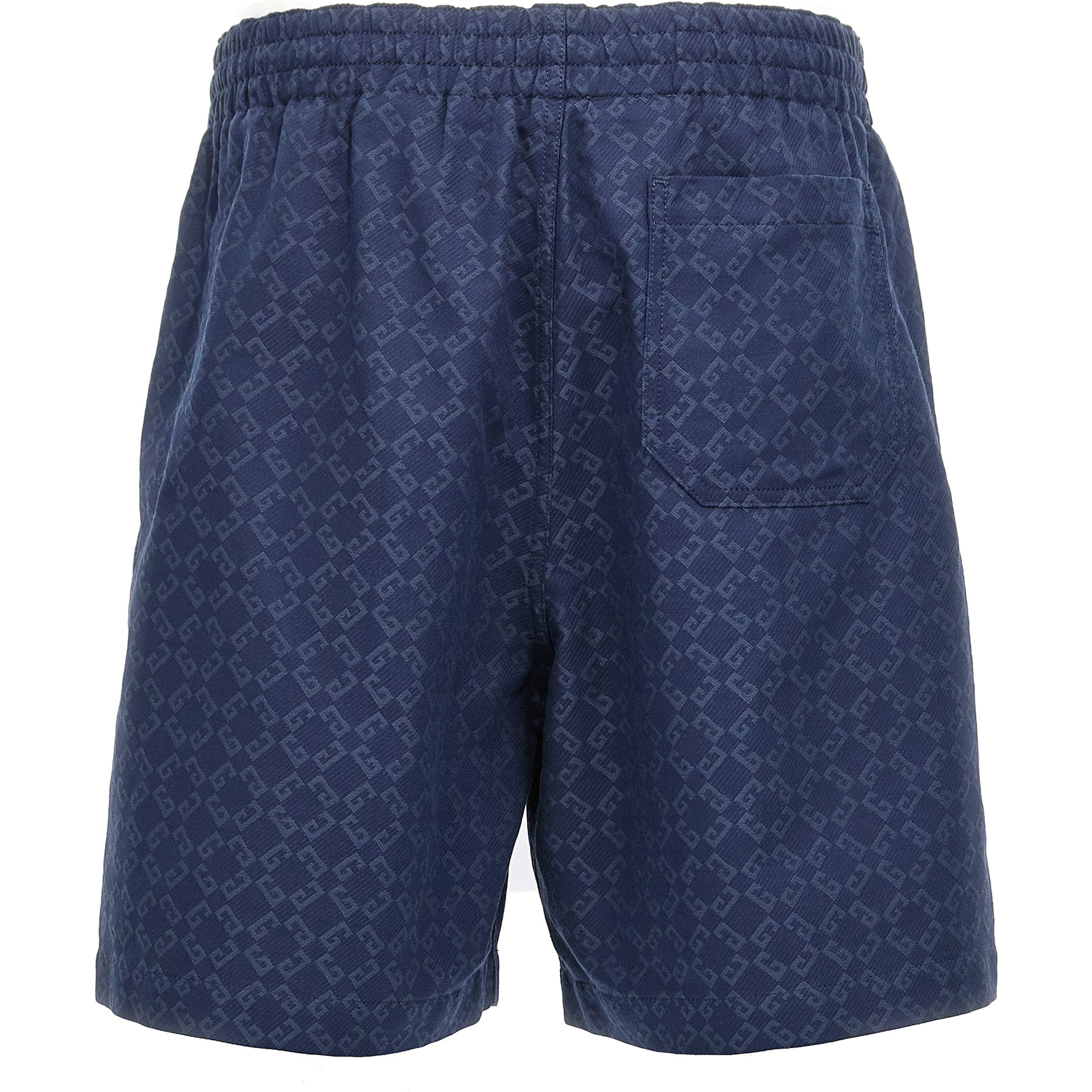Blue Cotton Bermuda Shorts