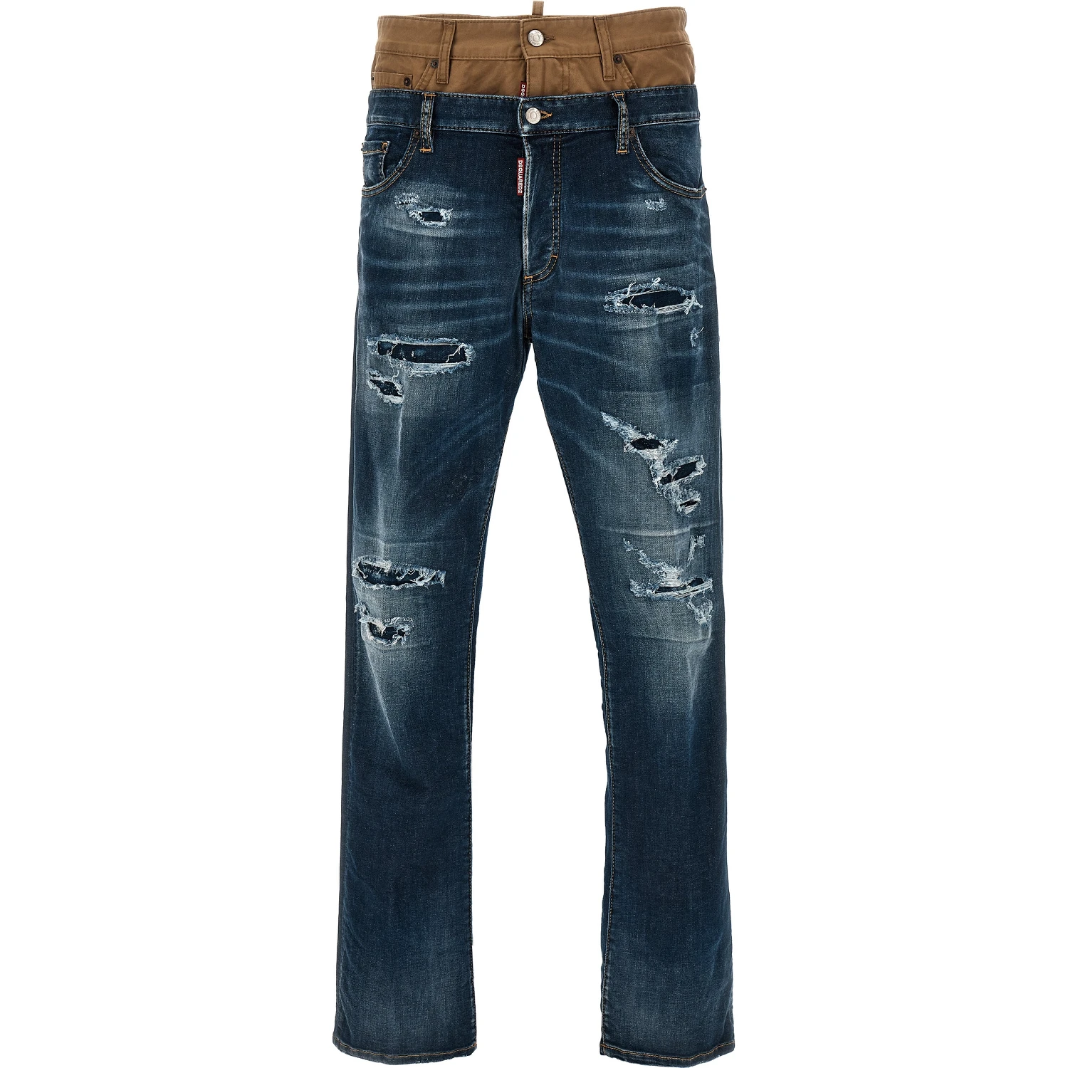 Blue Cotton Skinny Jeans
