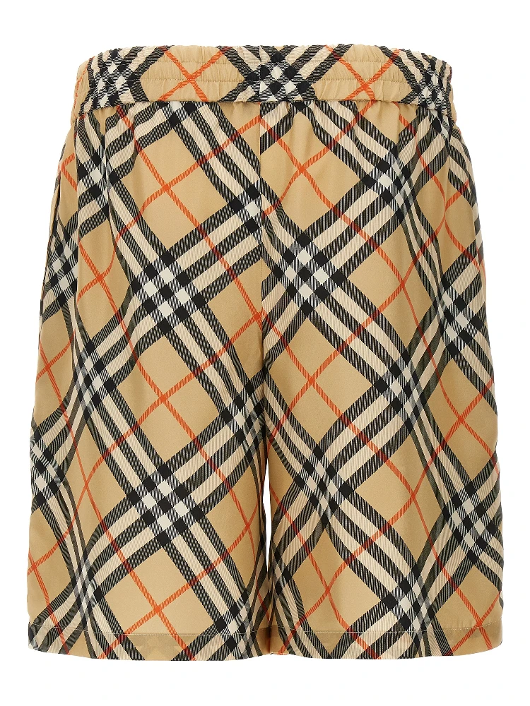 Beige Satin Bermuda Shorts alternative