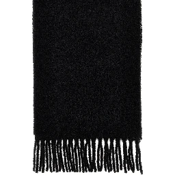 Black Alpaca Leather Scarf
