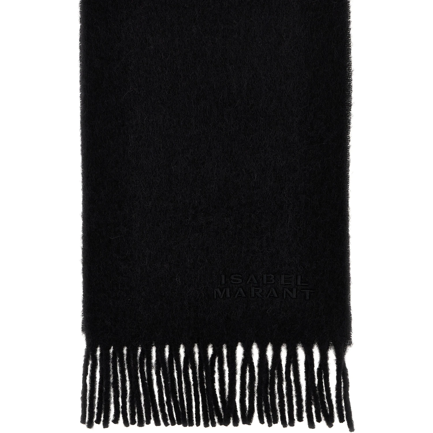 Black Alpaca Leather Scarf