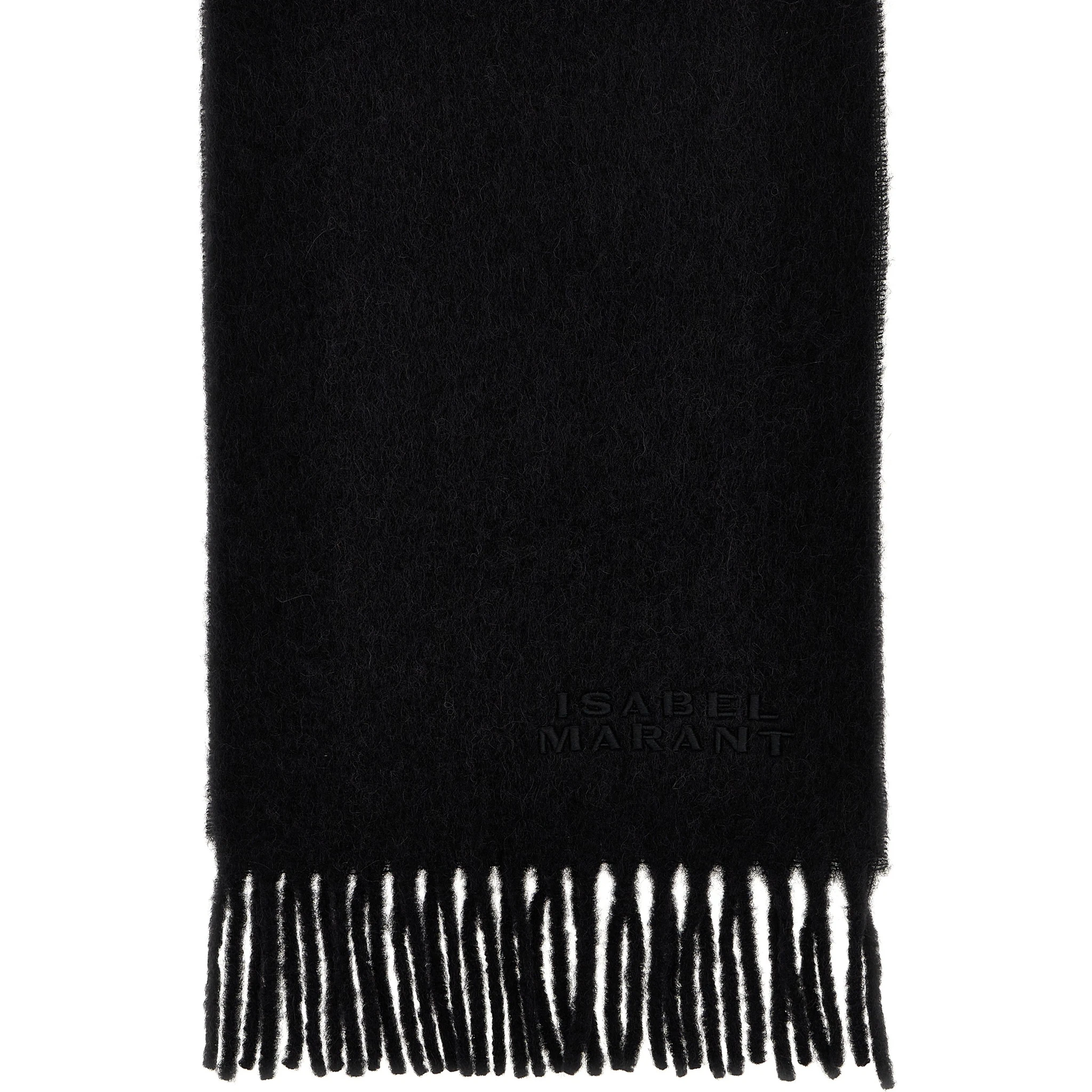 Black Alpaca Leather Scarf