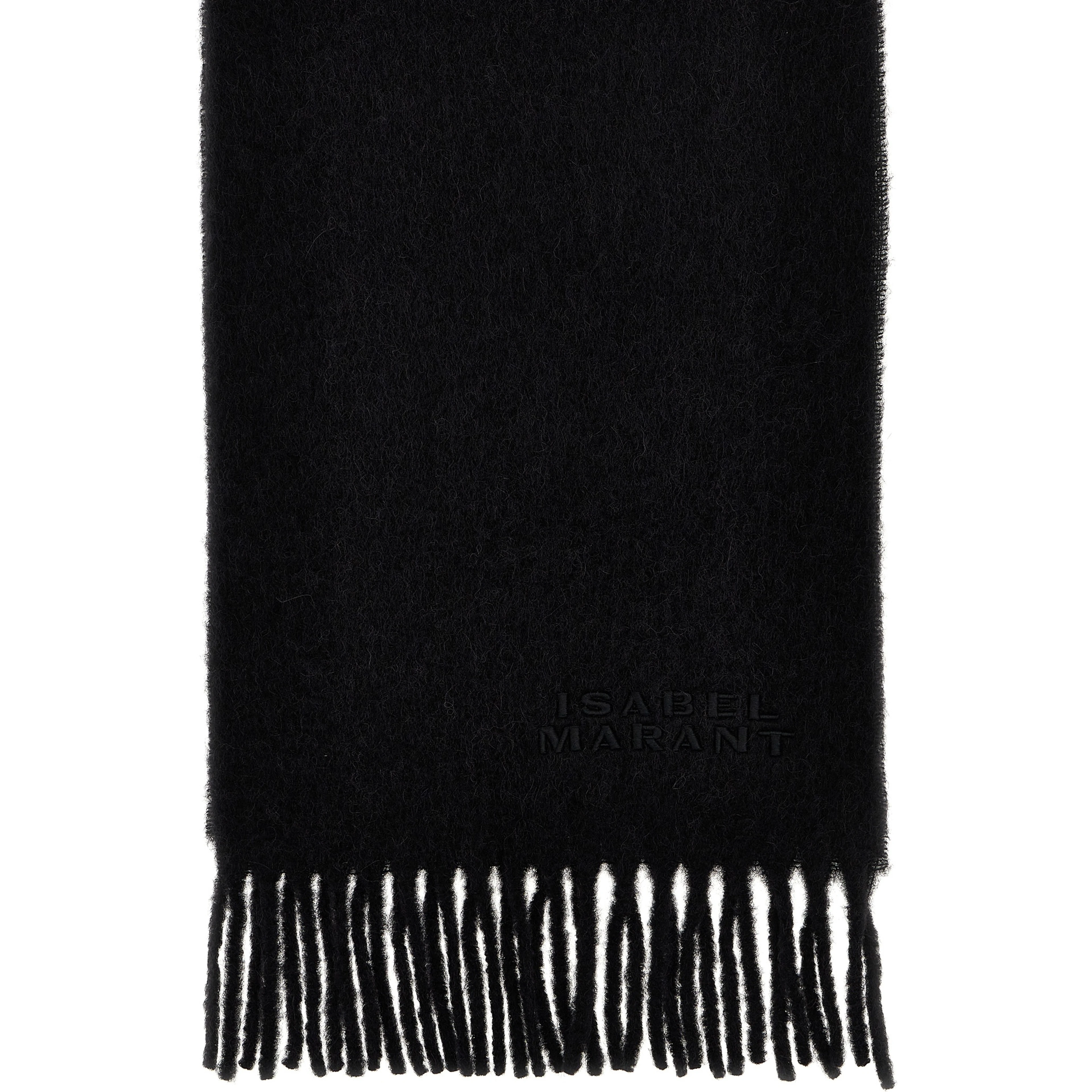 Black Alpaca Leather Scarf