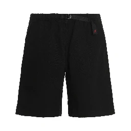 Black Cotton Bermuda Shorts