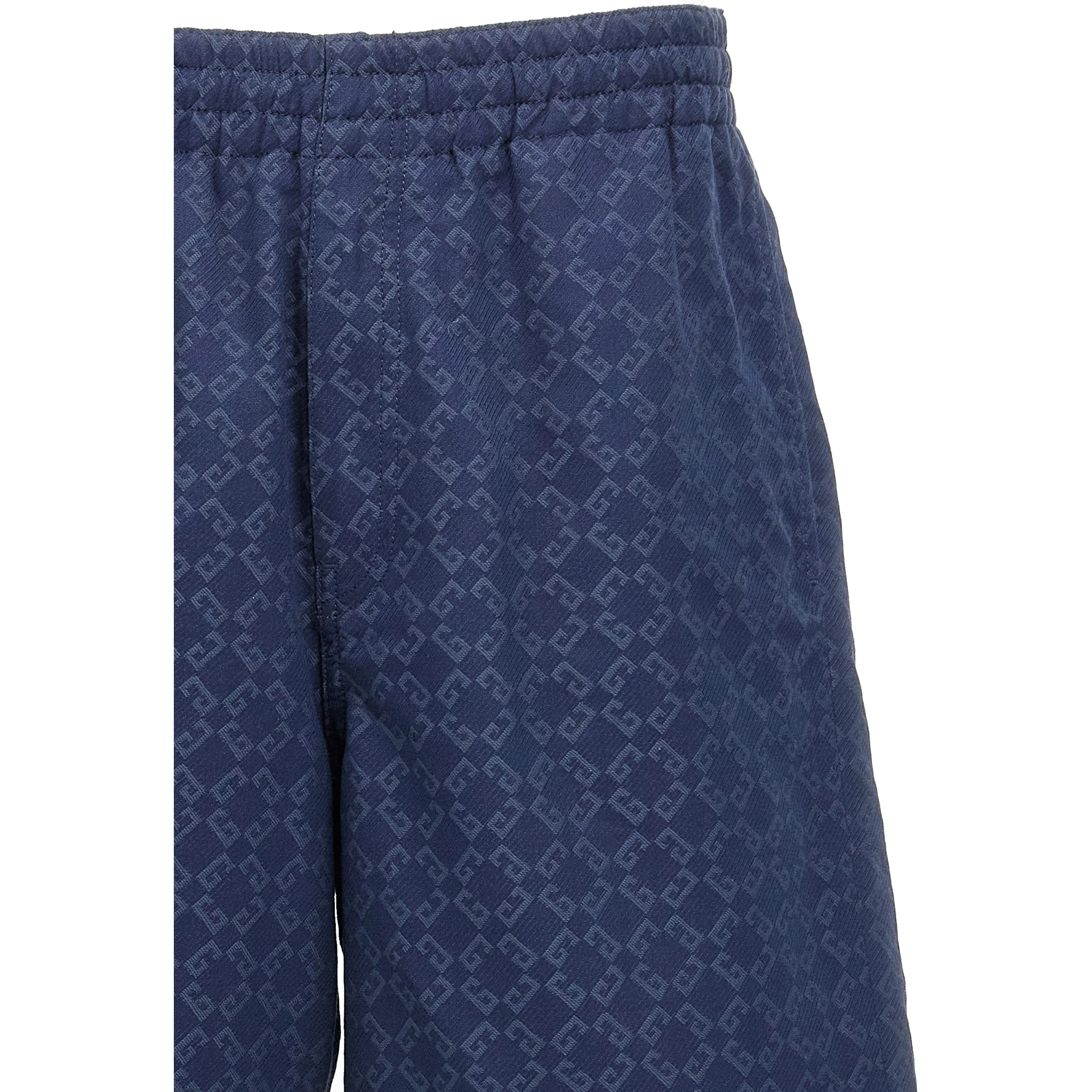 Blue Cotton Bermuda Shorts