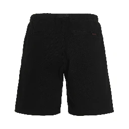 Black Cotton Bermuda Shorts