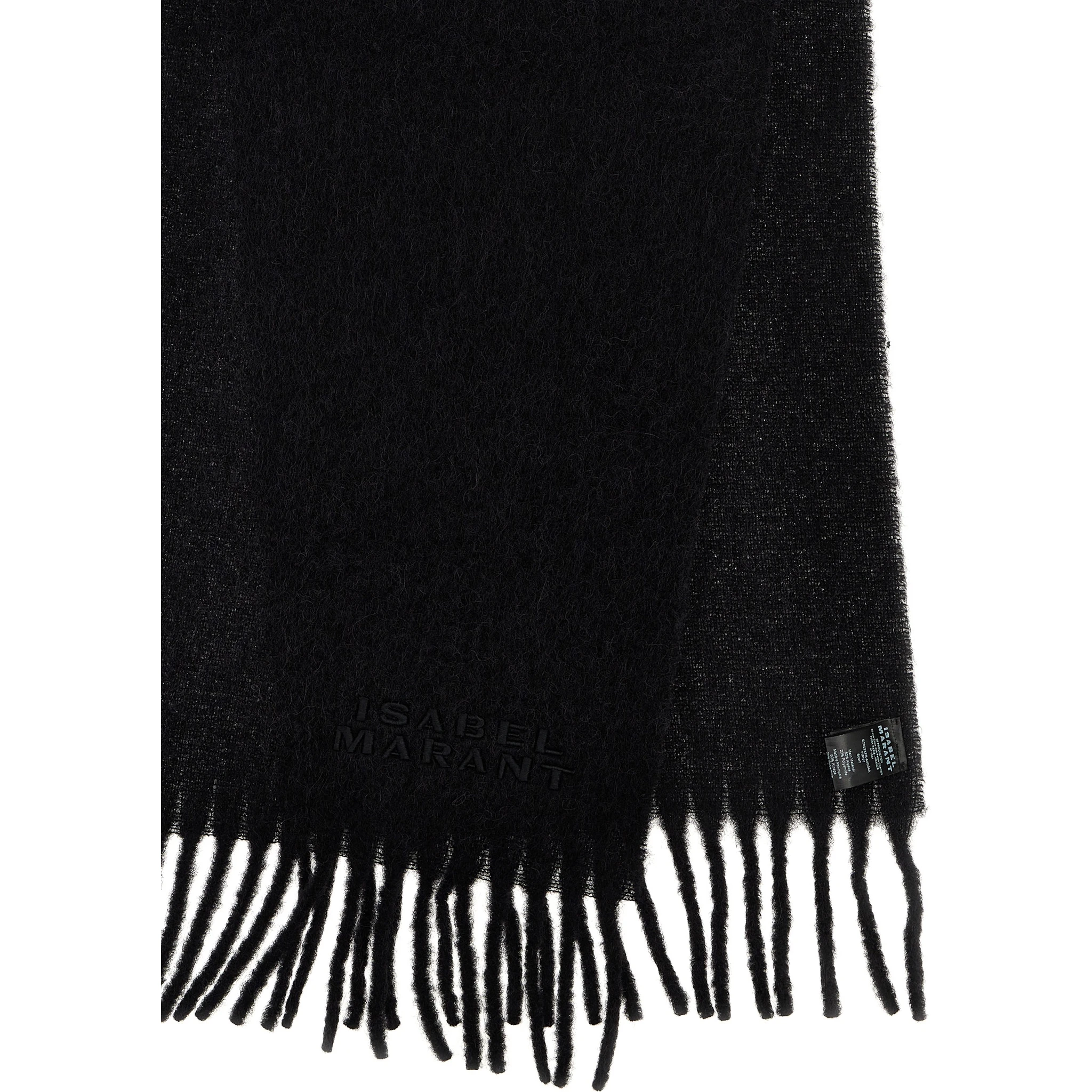 Black Alpaca Leather Scarf