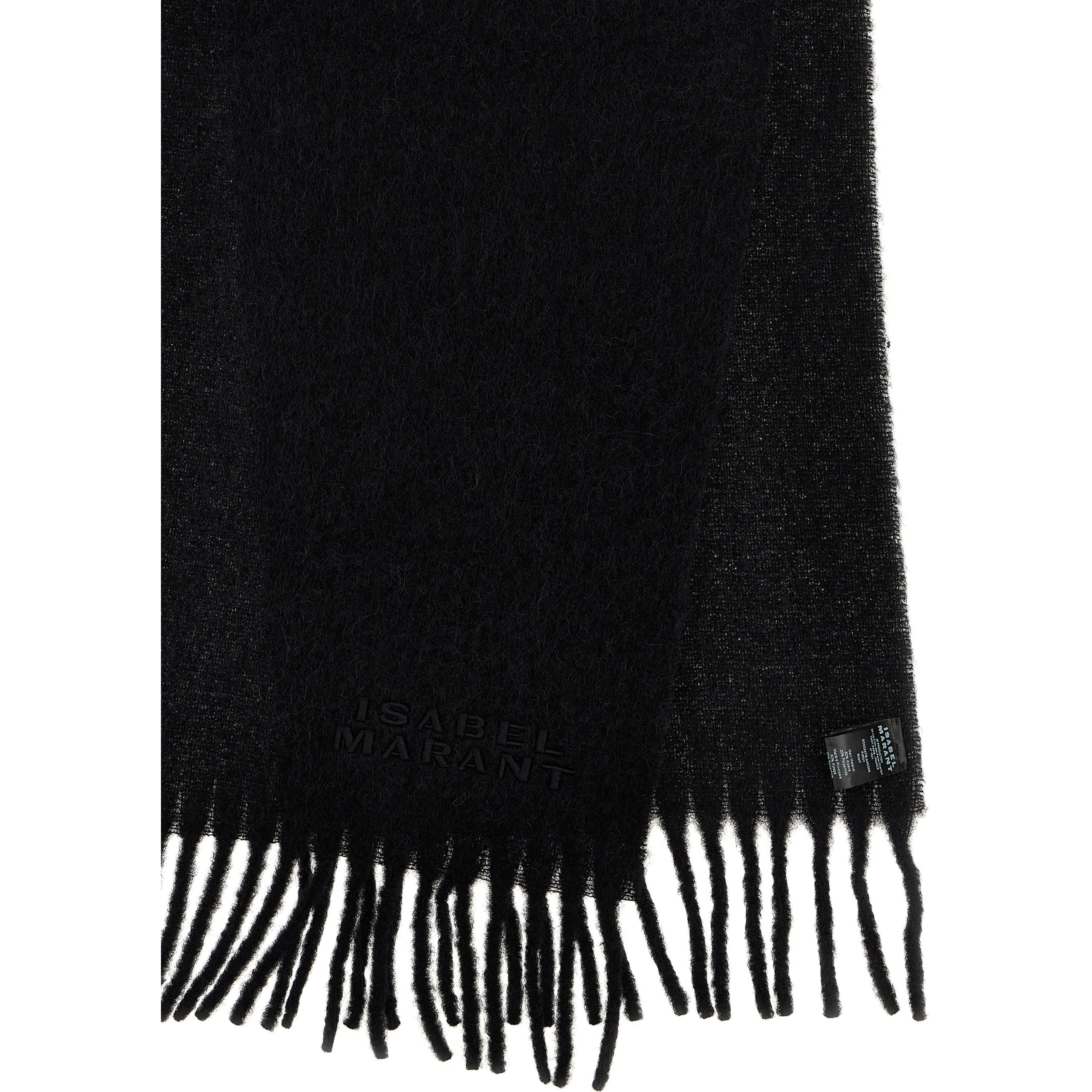 Black Alpaca Leather Scarf