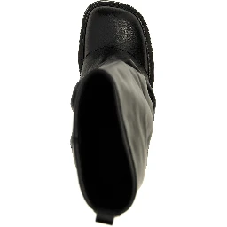 Black Calfskin Over The Knee