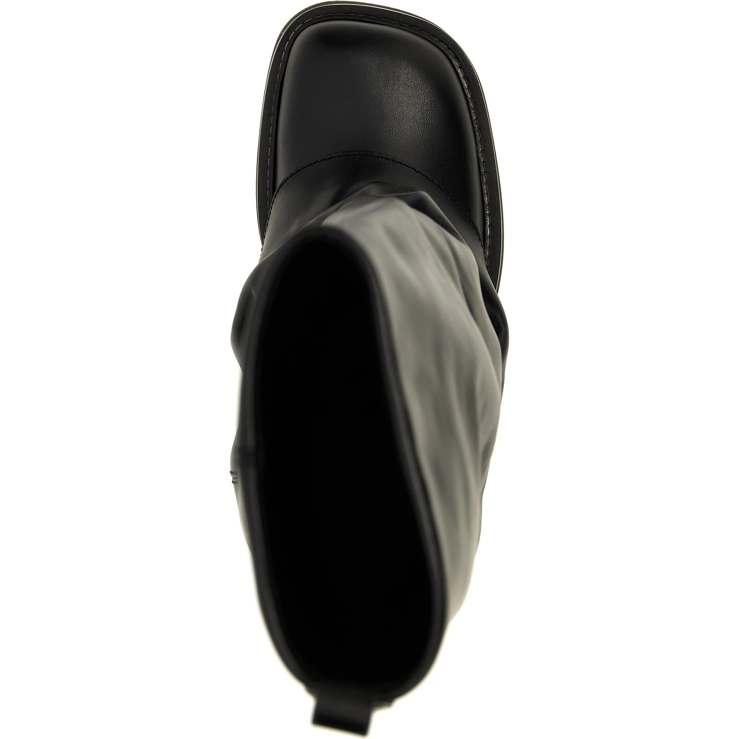 Black Calfskin Over The Knee