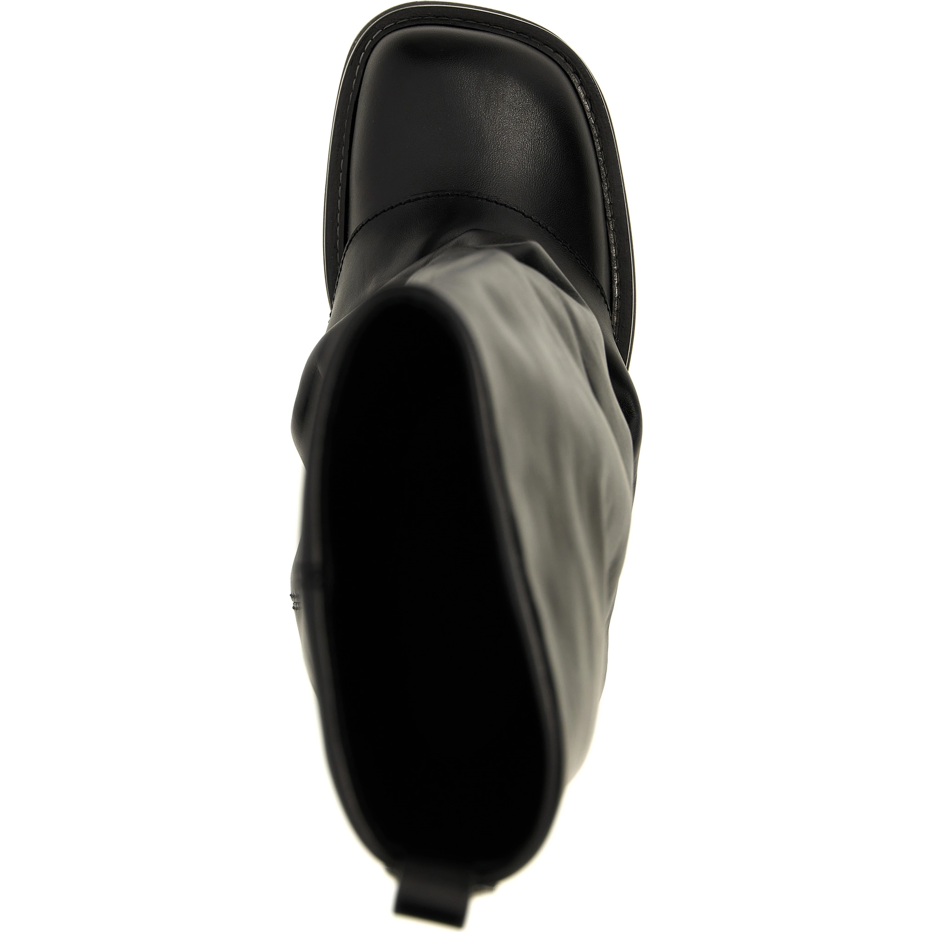 Black Calfskin Over The Knee