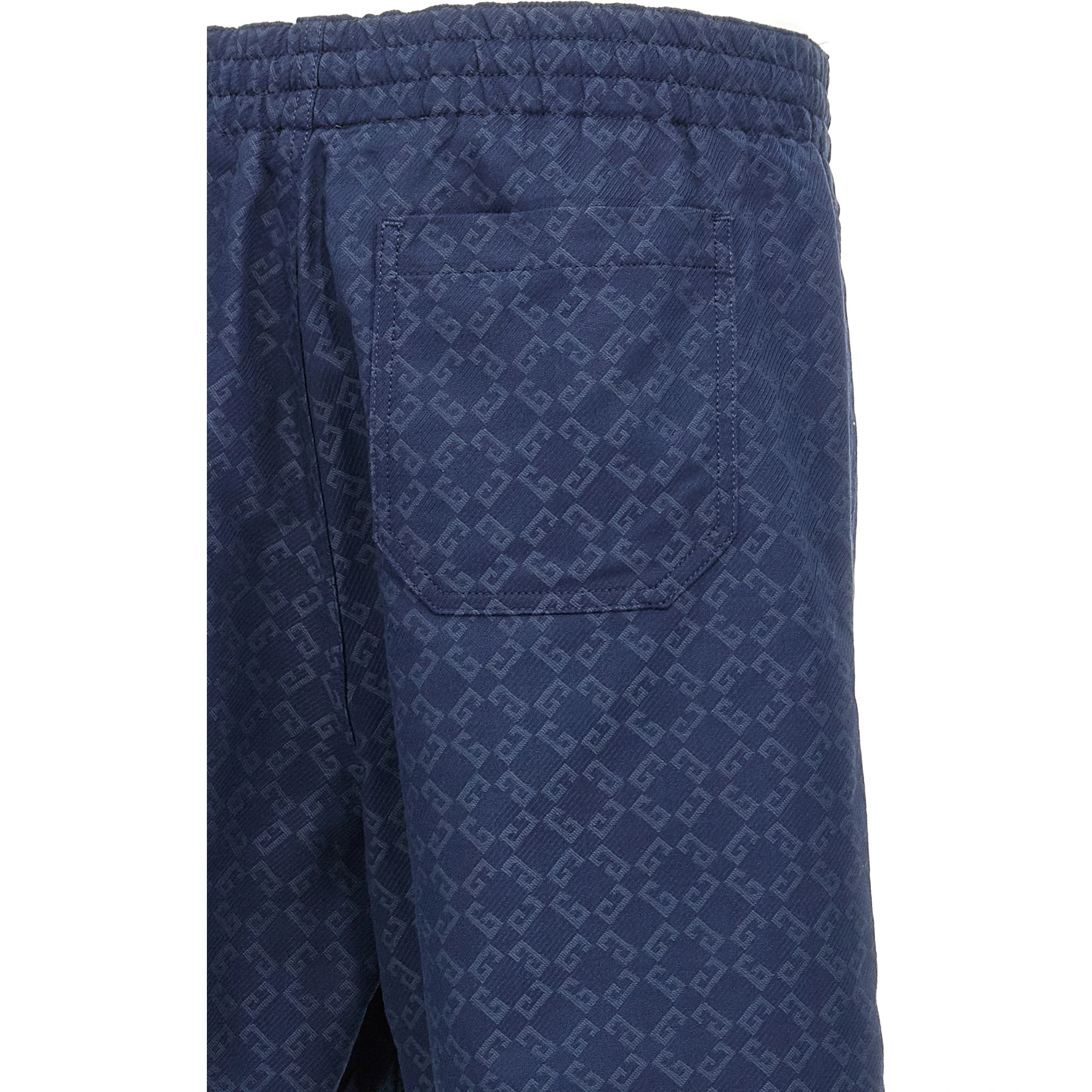 Blue Cotton Bermuda Shorts