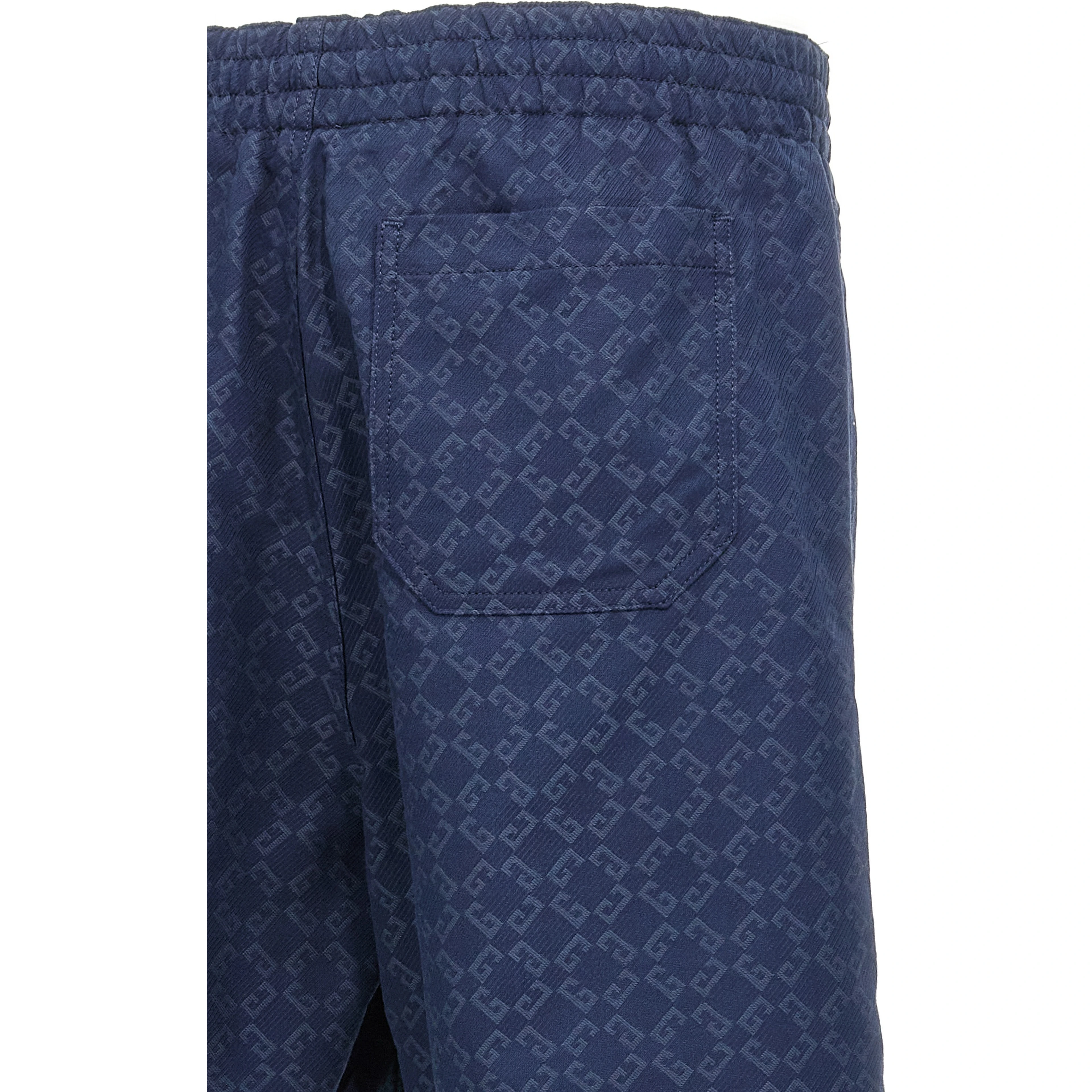 Blue Cotton Bermuda Shorts
