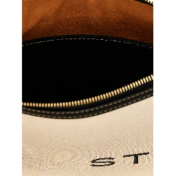 Beige Cotton Clutch Bag