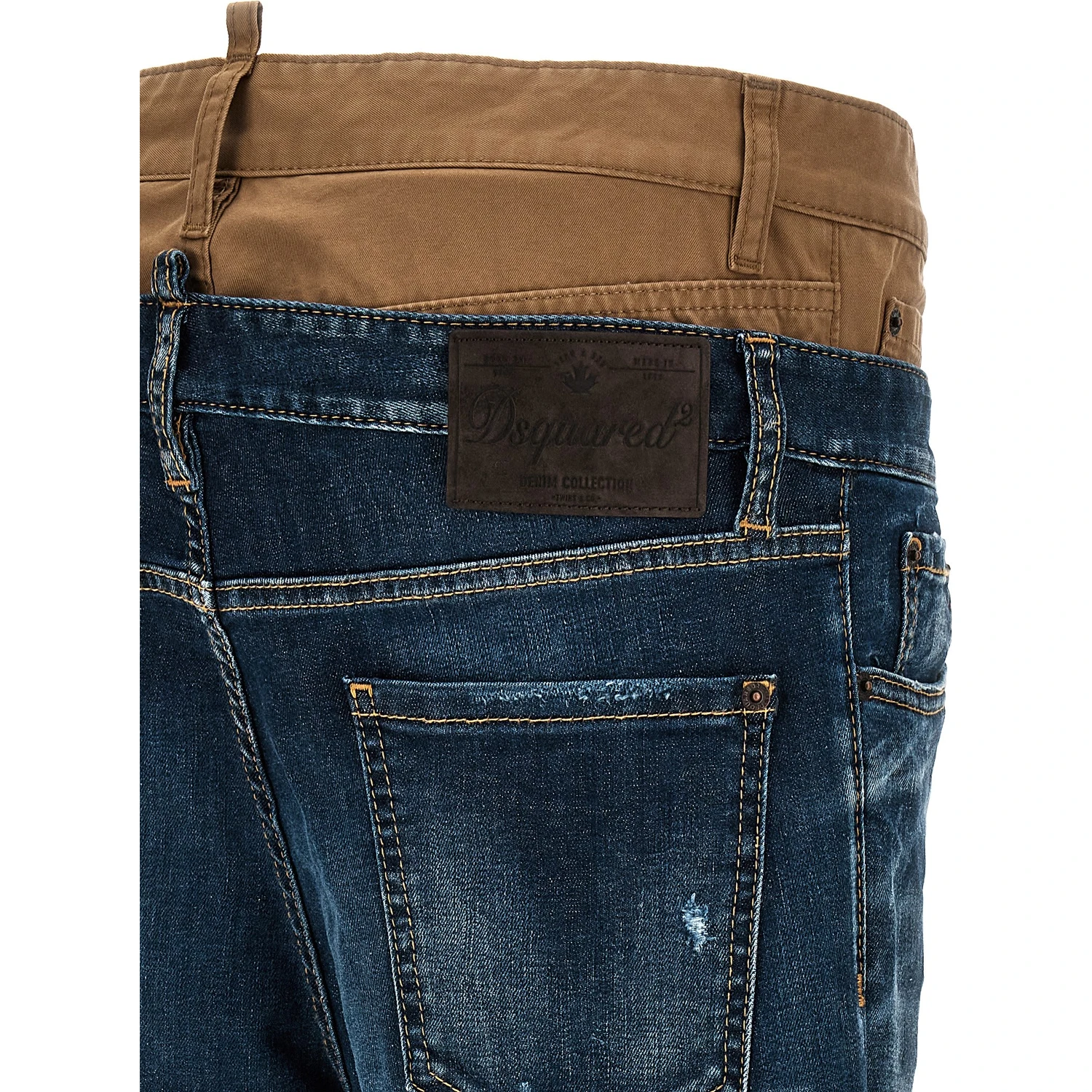 Blue Cotton Skinny Jeans