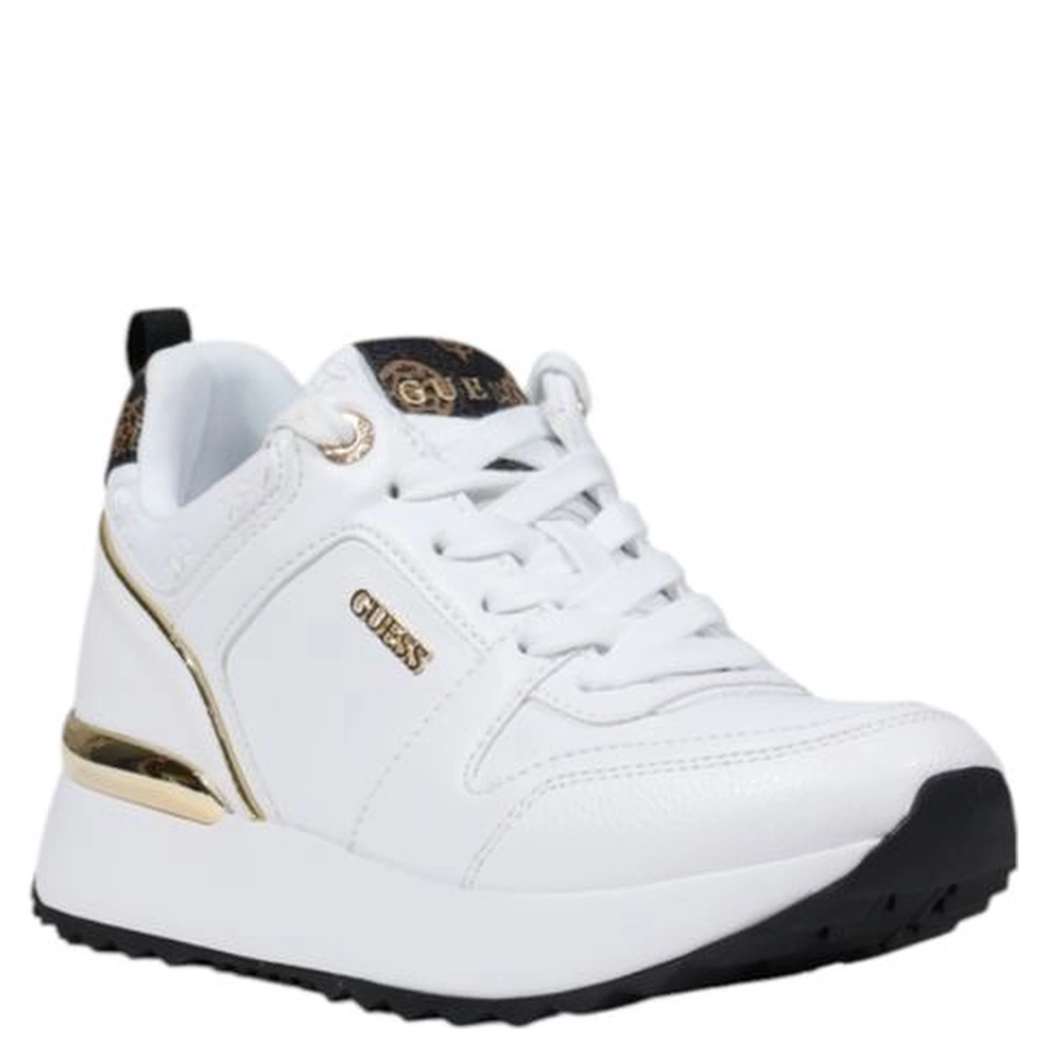 White Polyethylene Low Top Sneakers