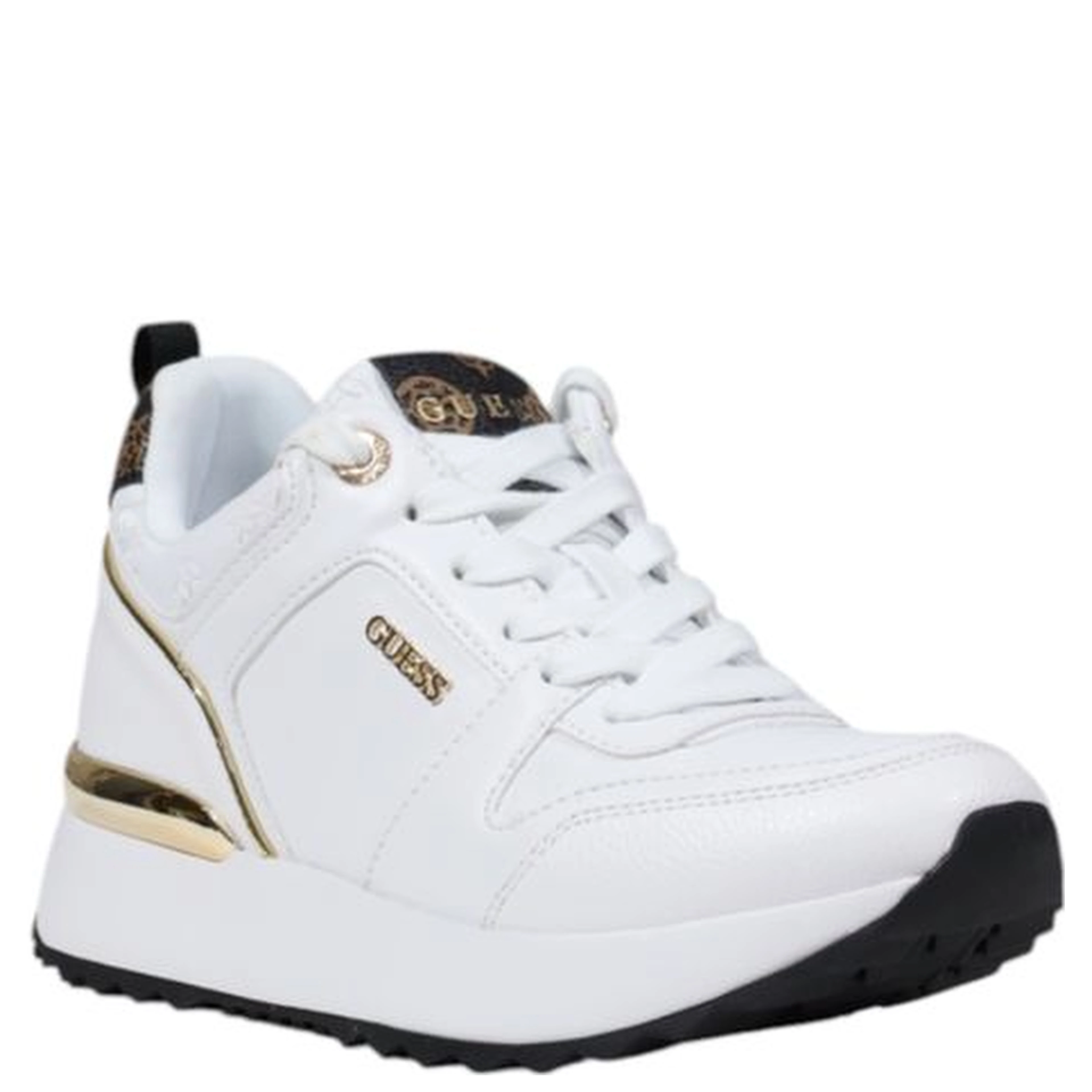 White Polyethylene Low Top Sneakers