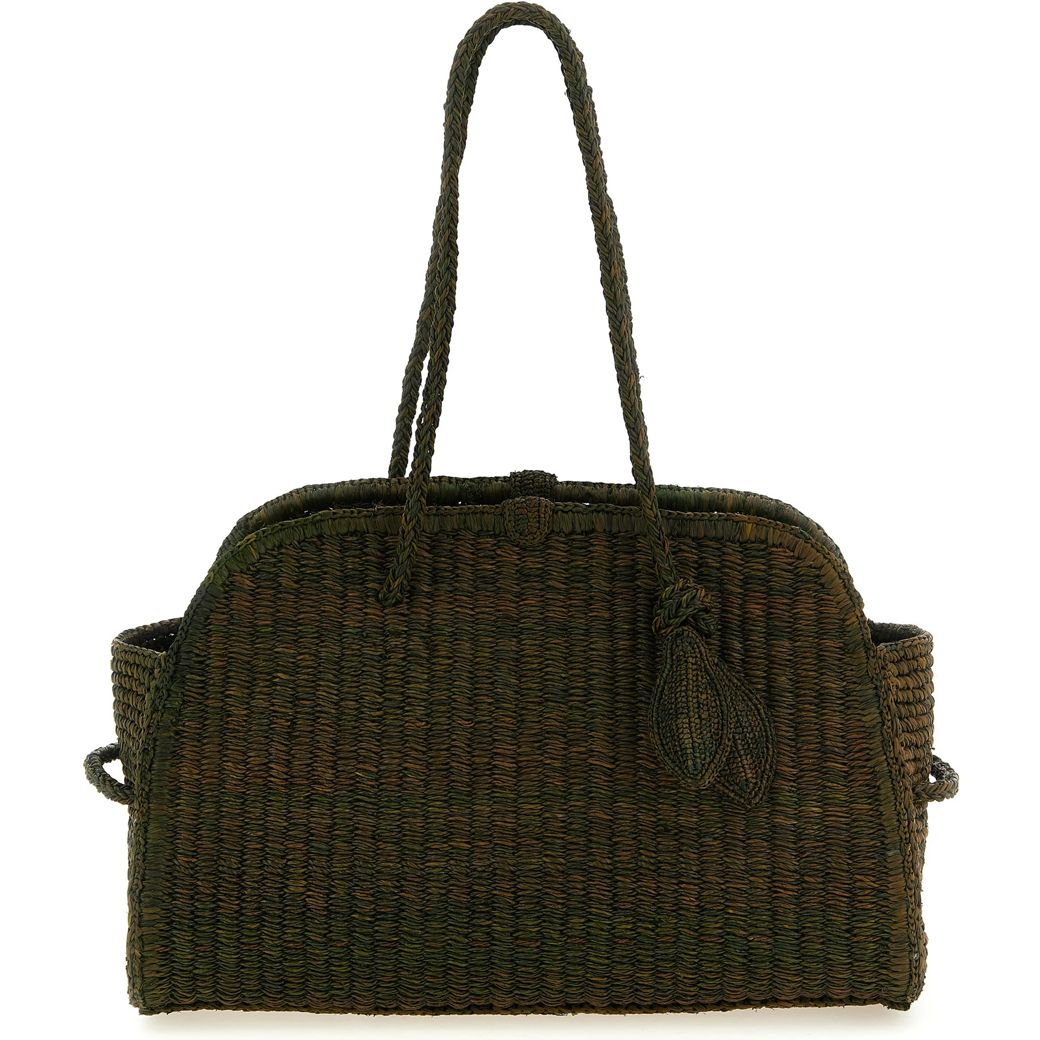 Bicolor Raffia Tote Bag