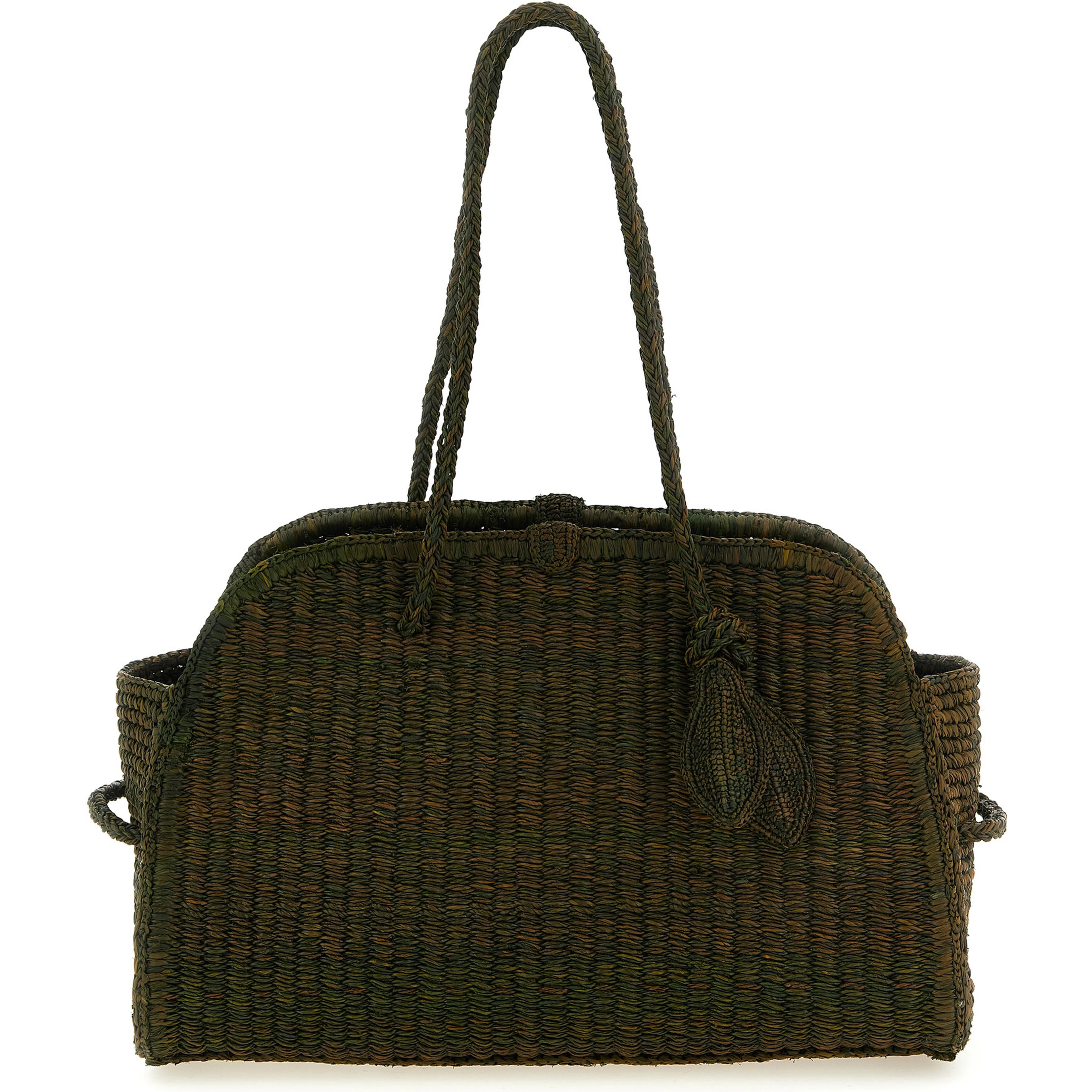 Bicolor Raffia Tote Bag