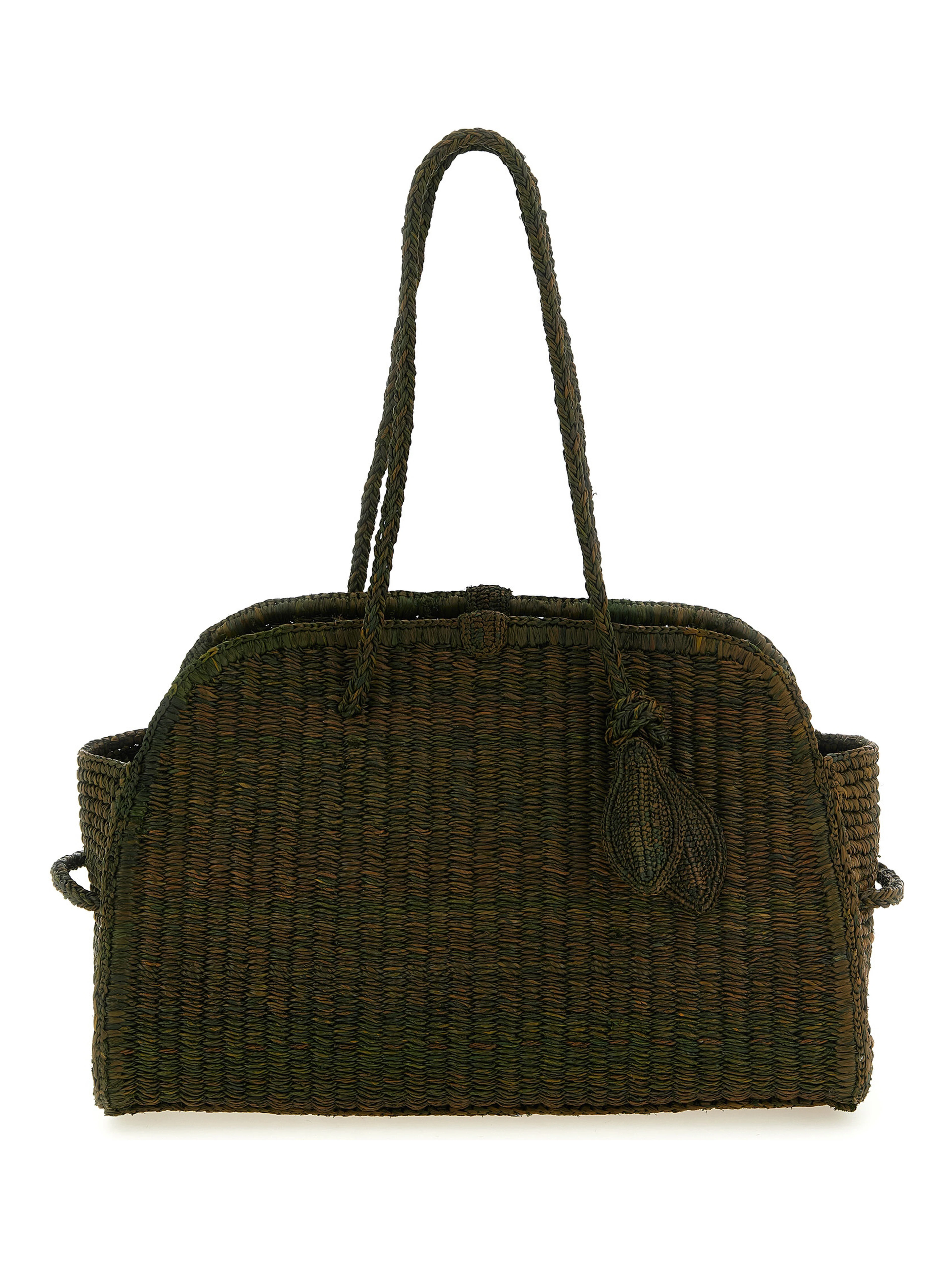 Bicolor Raffia Tote Bag