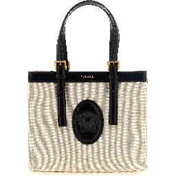 Beige Linen Tote Bag