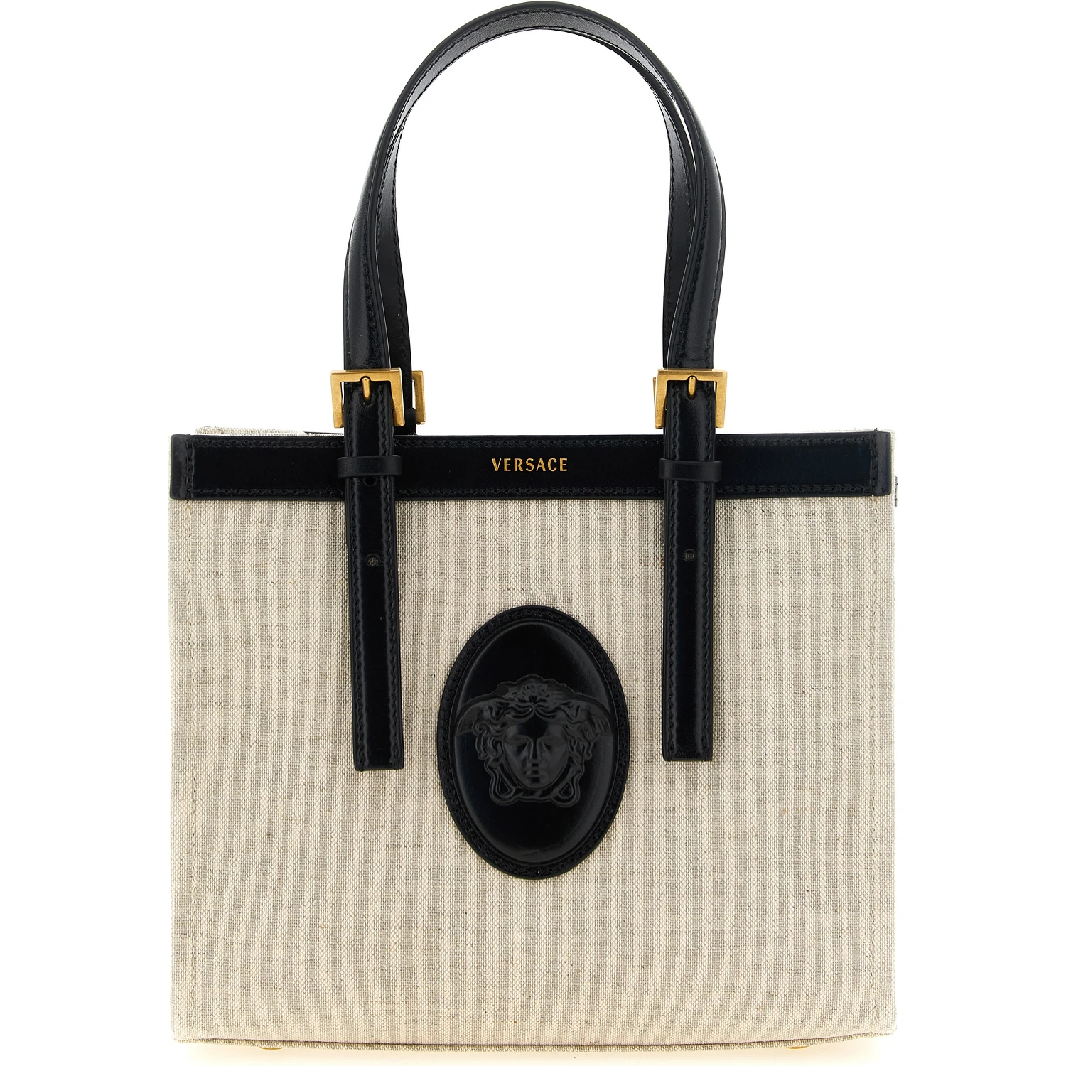 Beige Linen Tote Bag