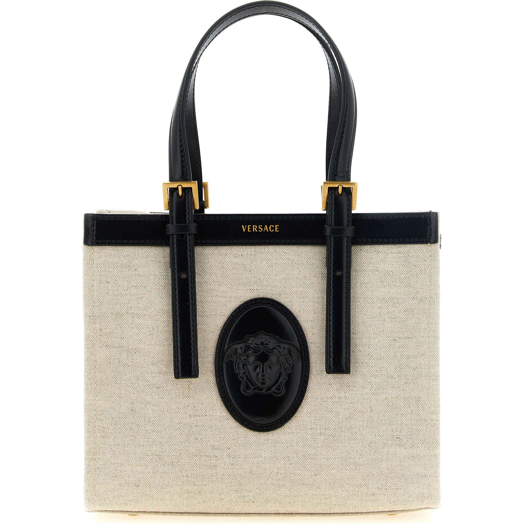 Beige Linen Tote Bag
